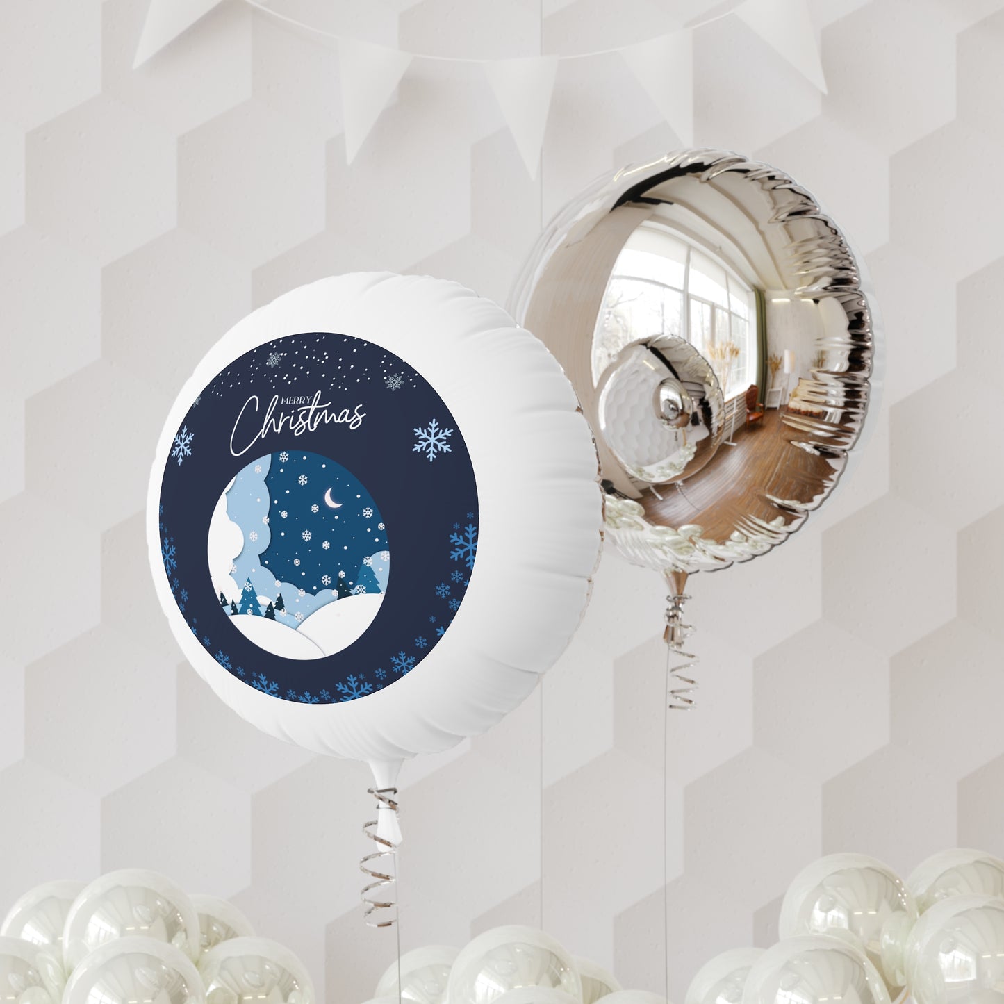 Christmas Mylar Helium Balloon, Holiday Party Decor, Winter Celebration, Festive Balloon for Birthdays, Christmas Gifts, Seasonal Decor