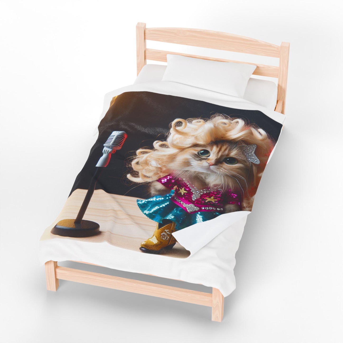 Funny Cat Diva Velveteen Plush Blanket, Cozy Cat Lover Gift, Fun Home Decor, Perfect for Pet Lovers, Unique Cat Themed Gift