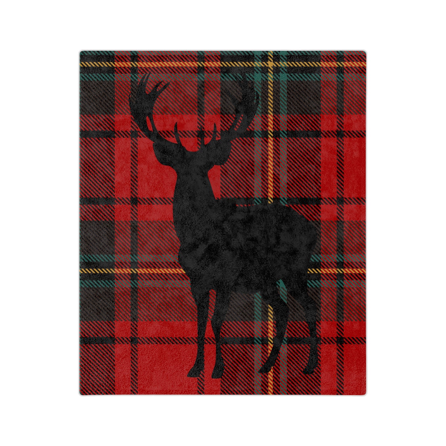 Cozy Plaid Deer Blanket