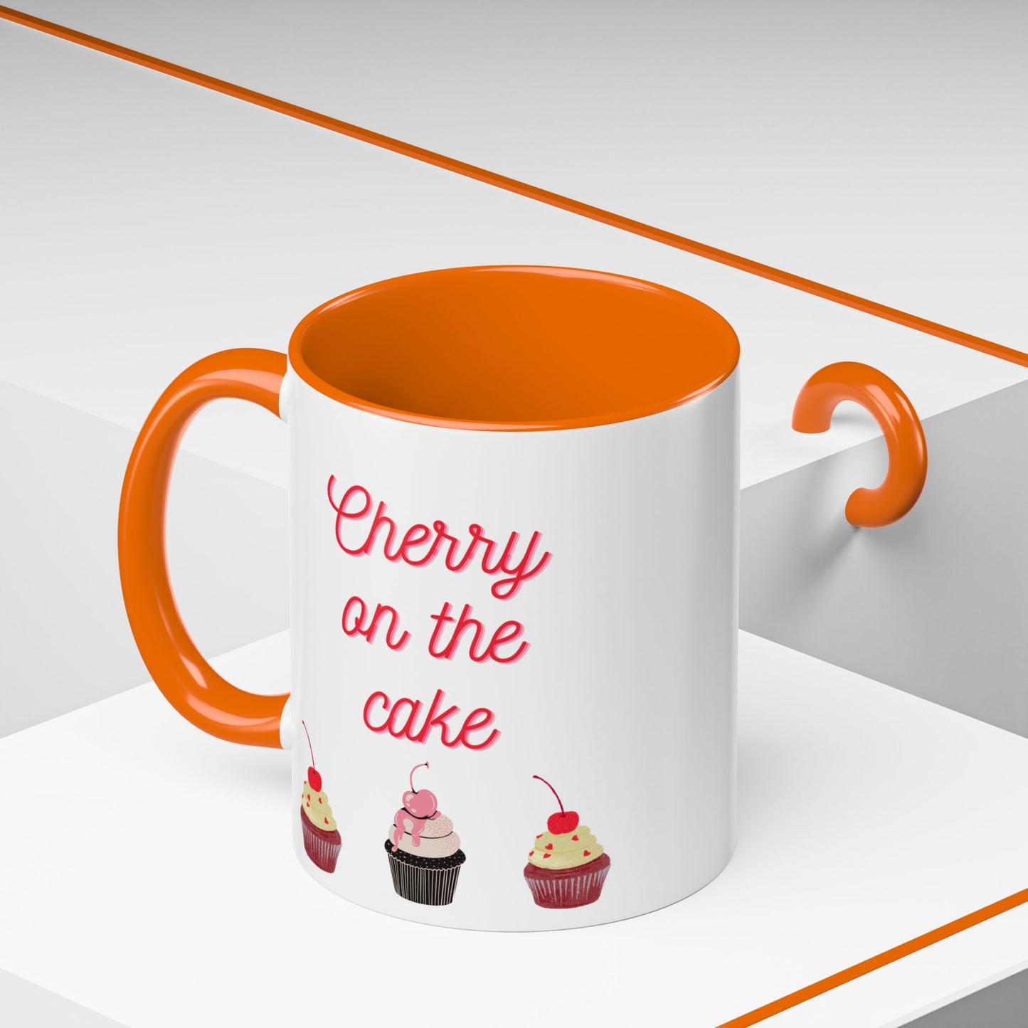 Cute Cupcake Themed Coffee Mug, Sweet Gift for Birthdays, Party Favor, Baking Lover, Kitchen Decor, Cherry on the Cake