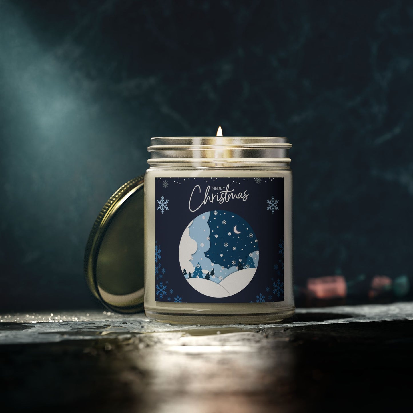 Christmas Scented Candle, Holiday Decor, Gift Idea, Winter Fragrance, Cozy Home Atmosphere