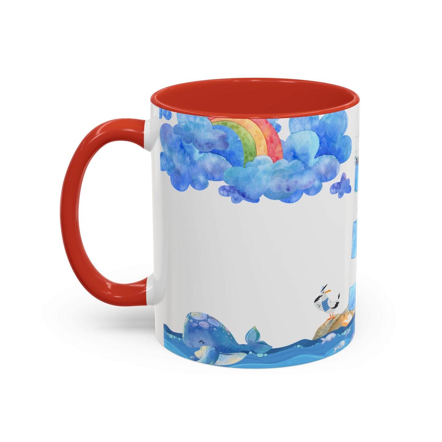 Coastal Lighthouse Coffee Mug, Nautical Drinkware, Beach Themed, Ocean Lover Gift, Relaxing Home Decor