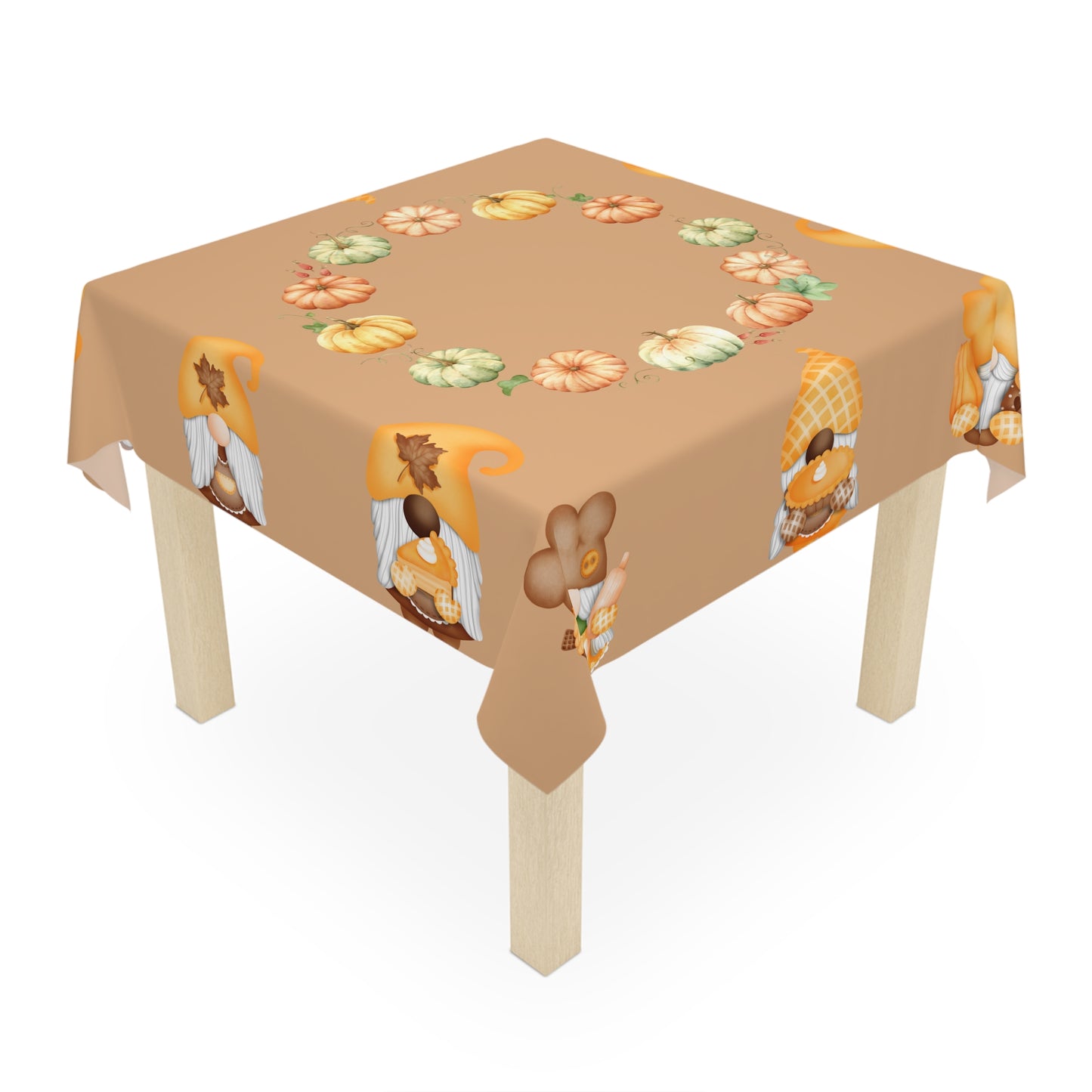 Autumn Gnome Tablecloth for Fall Gatherings
