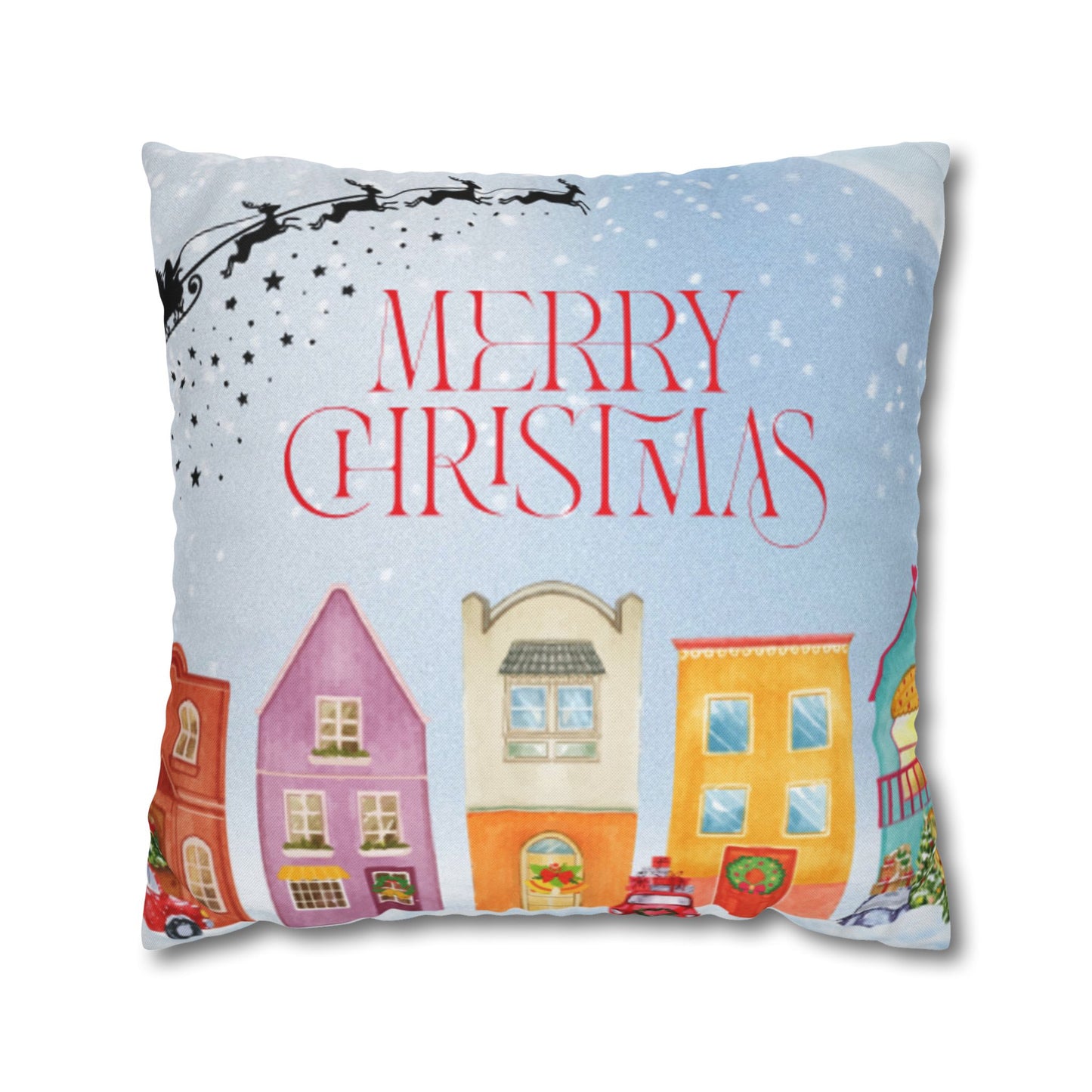 Christmas Decorative Pillowcase with Merry Christmas Design, Holiday Home Decor, Seasonal Cushion Cover, Gift for Her, Festive Accent