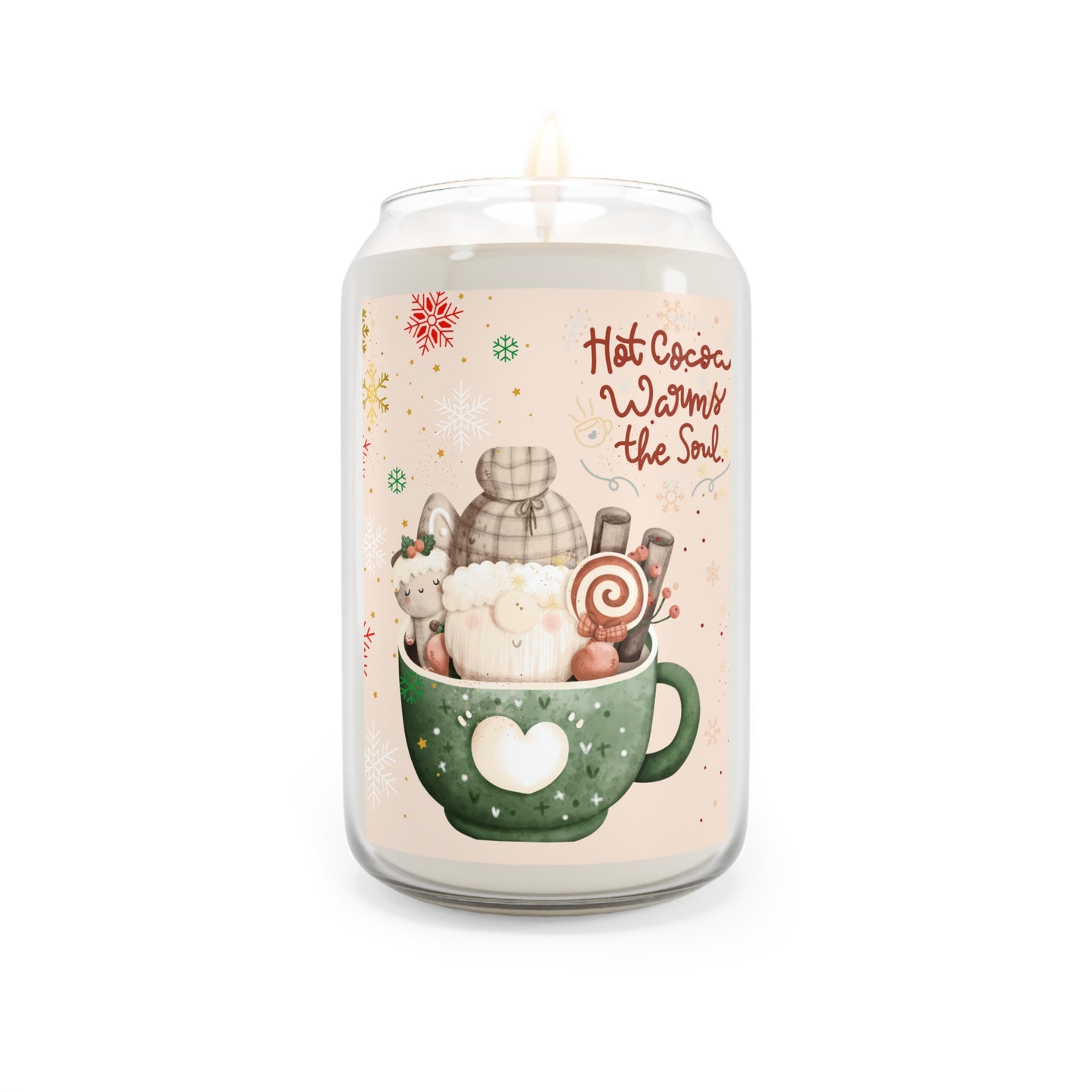 Cozy Hot Cocoa Scented Soy Candle, Warm the Soul, Home Decor, Holiday Gift, Relaxation