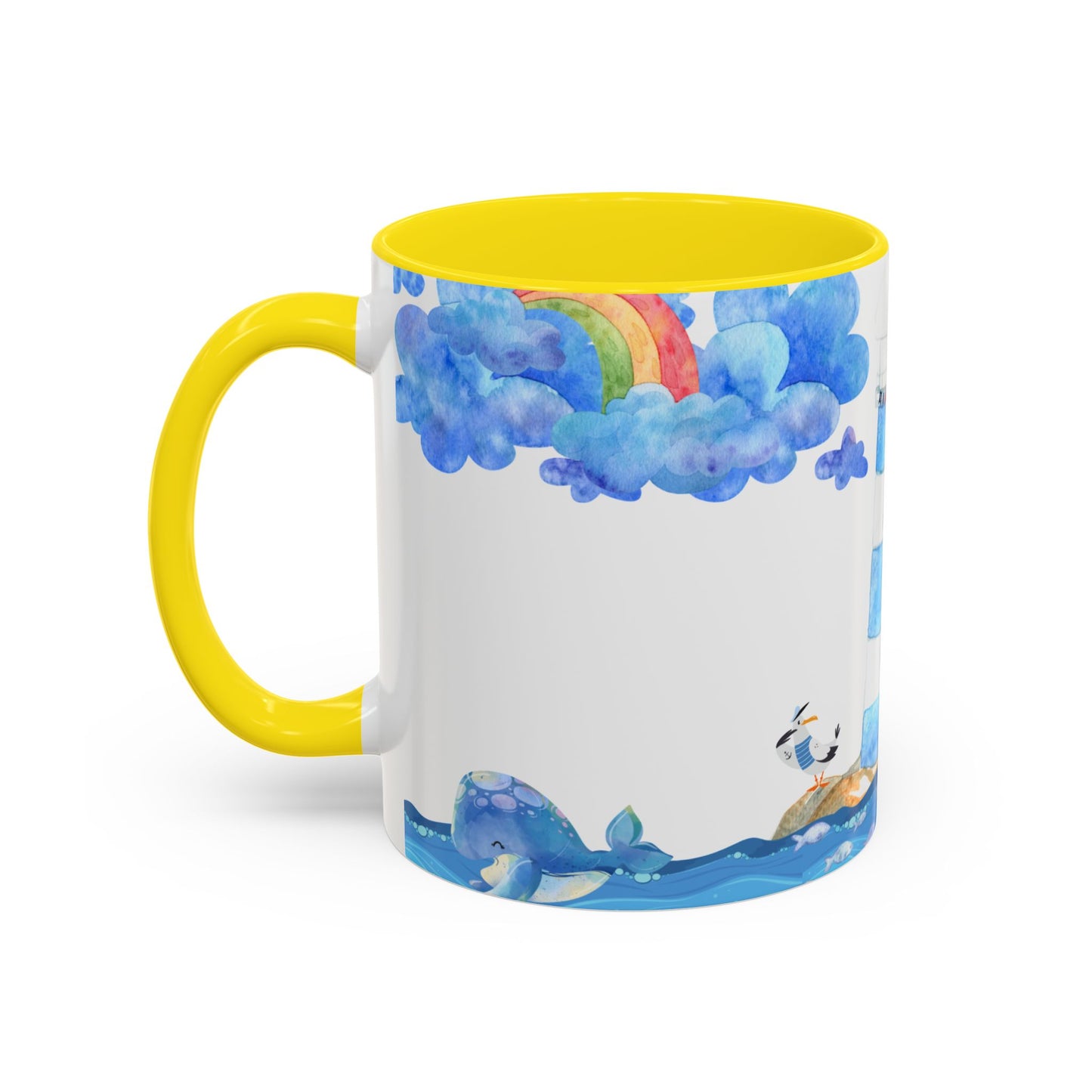 Coastal Lighthouse Coffee Mug, Nautical Drinkware, Beach Themed, Ocean Lover Gift, Relaxing Home Decor
