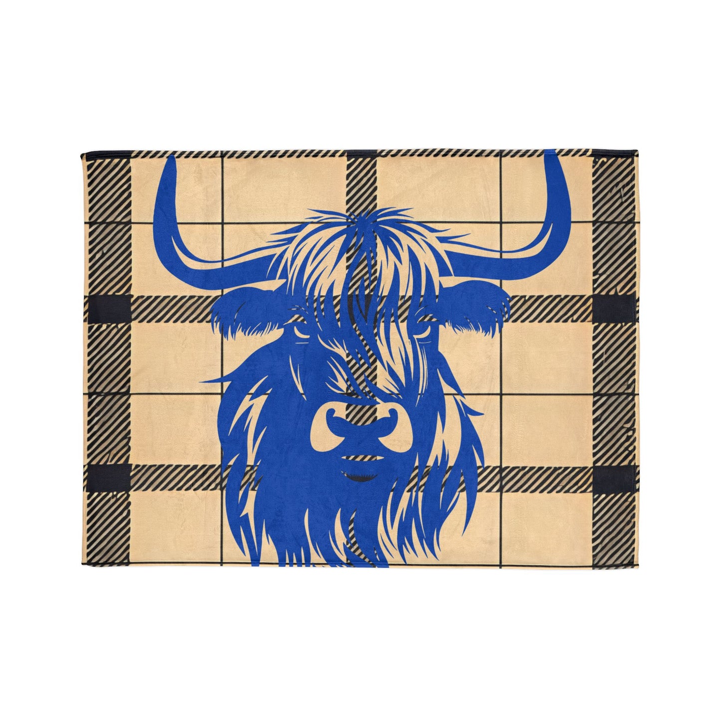 Highland Cow Blanket, Cozy Decorative Throw, Soft Fleece Blanket, Farmhouse Style Decor, Gift for Cow Lovers, Rustic Home Accessory