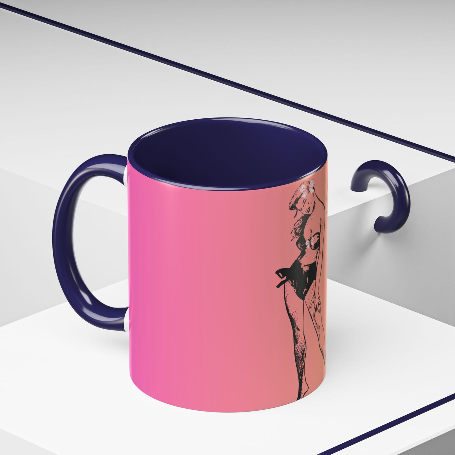 Island Girl Accent Coffee Mug | Retro Drinkware, Beach Gift, Summer Vibes, Unique Morning Brew, Gift for Her