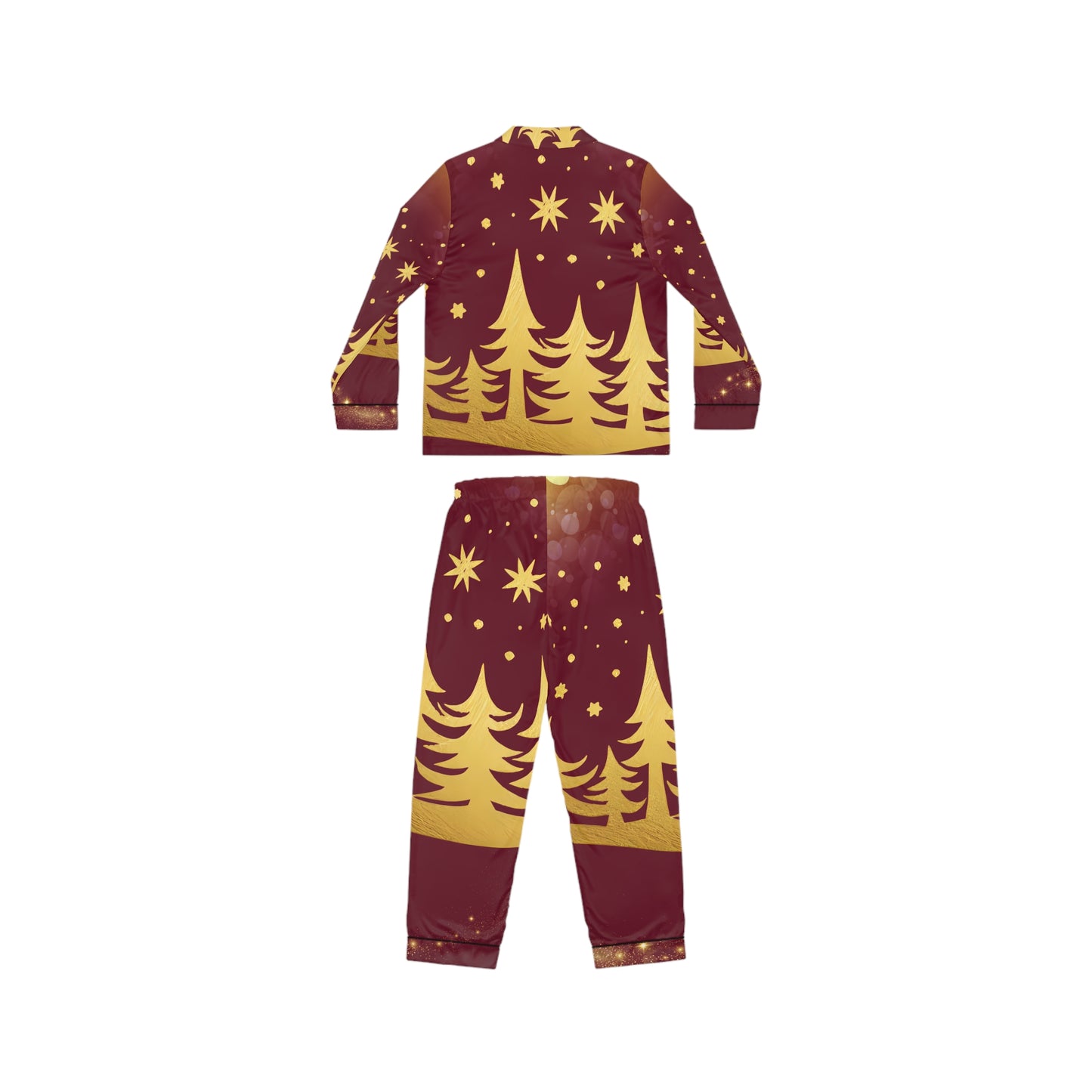 Cozy Holiday Satin Pajamas for Women - Festive Christmas PJs, Winter Nightwear, Gift for Her, Loungewear Set, Seasonal Sleepwear