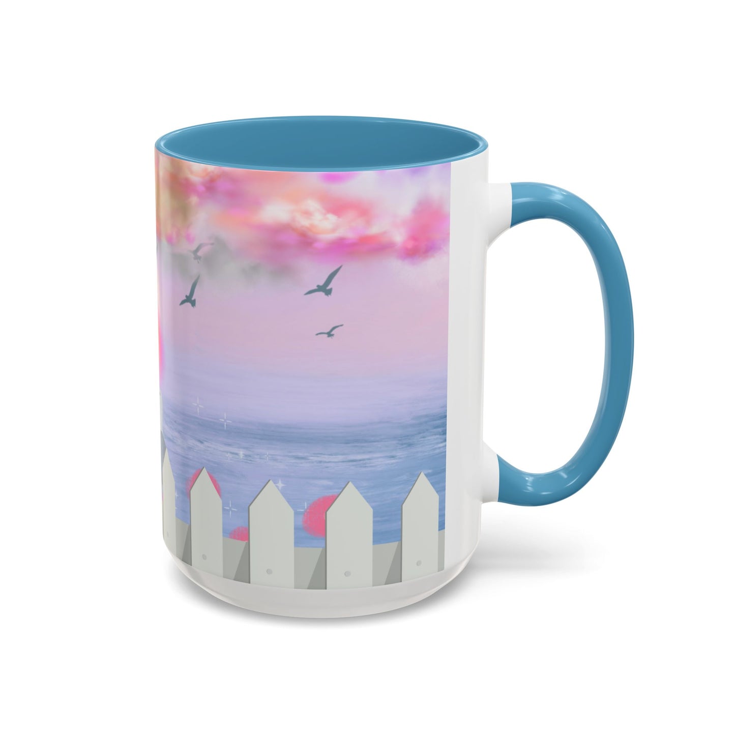 Coastal Accent Coffee Mug - Beach Vibes, Ocean Lovers, Nautical Gift, Seagull Design, Serene Decor