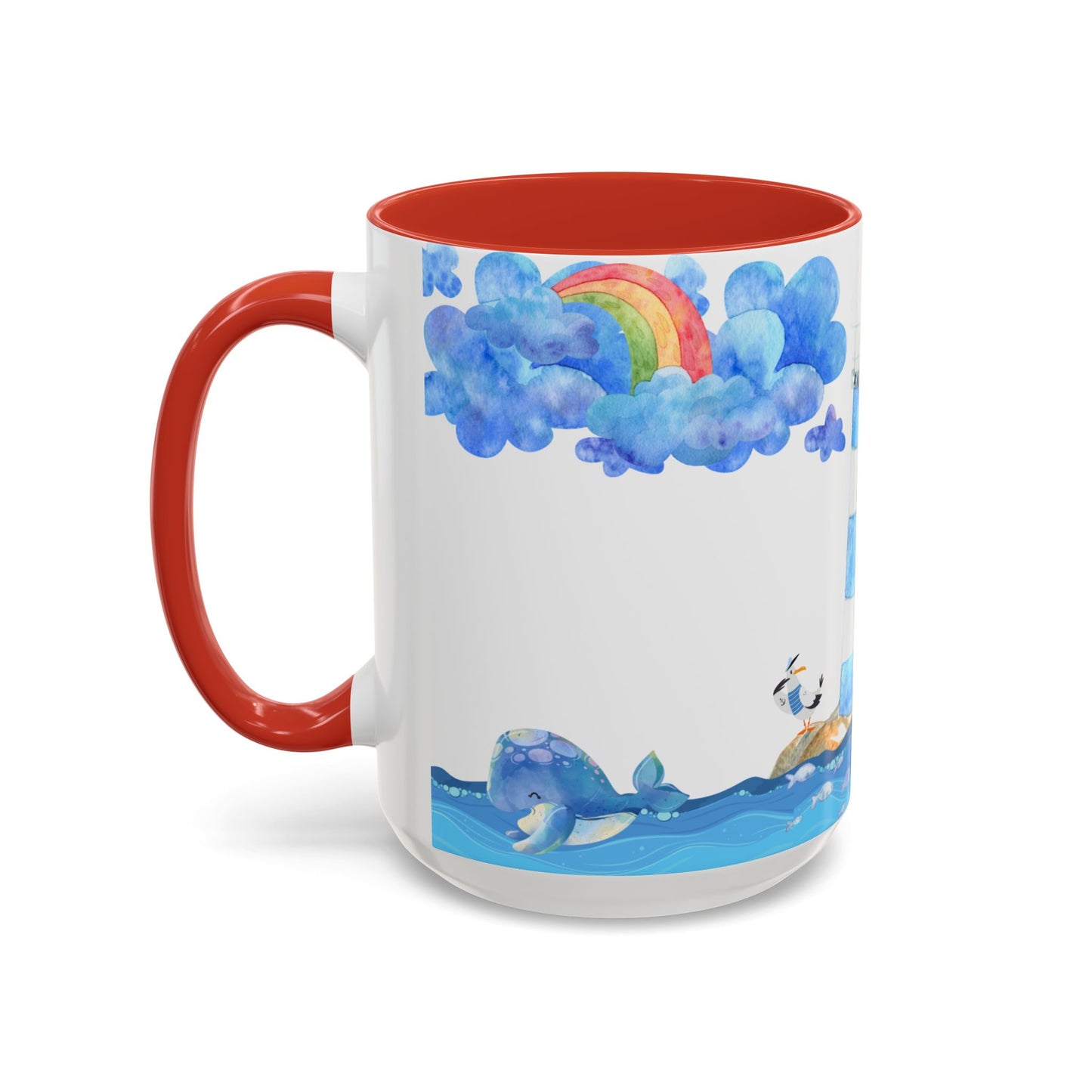 Coastal Lighthouse Coffee Mug, Nautical Drinkware, Beach Themed, Ocean Lover Gift, Relaxing Home Decor