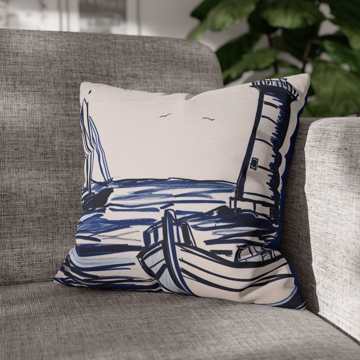 Nautical Sailboat Pillow