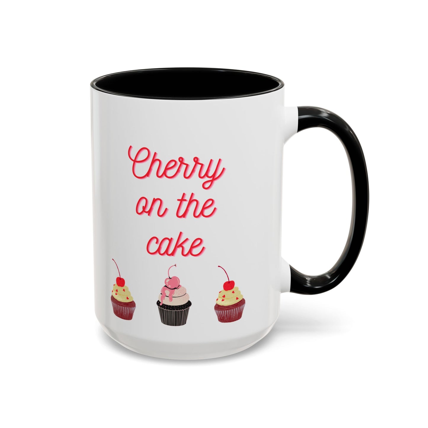 Cute Cupcake Themed Coffee Mug, Sweet Gift for Birthdays, Party Favor, Baking Lover, Kitchen Decor, Cherry on the Cake