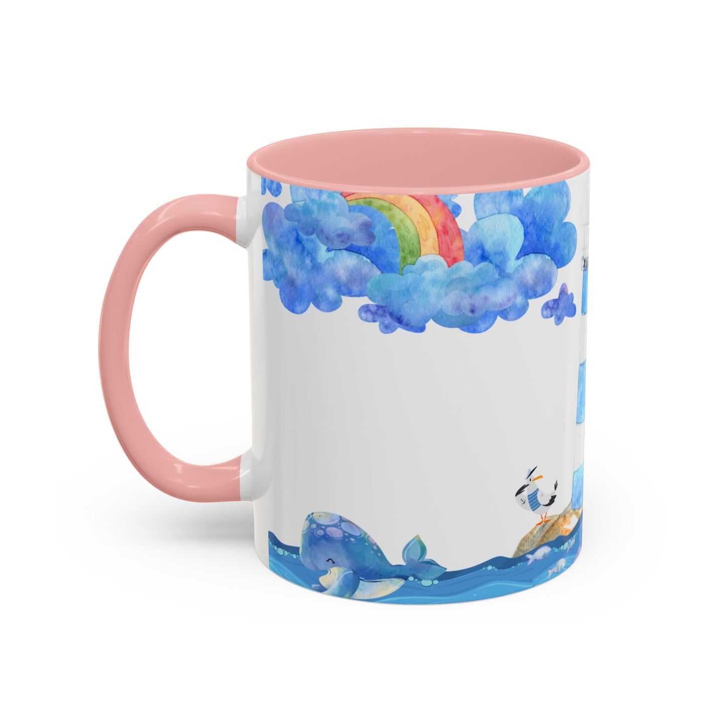 Coastal Lighthouse Coffee Mug, Nautical Drinkware, Beach Themed, Ocean Lover Gift, Relaxing Home Decor