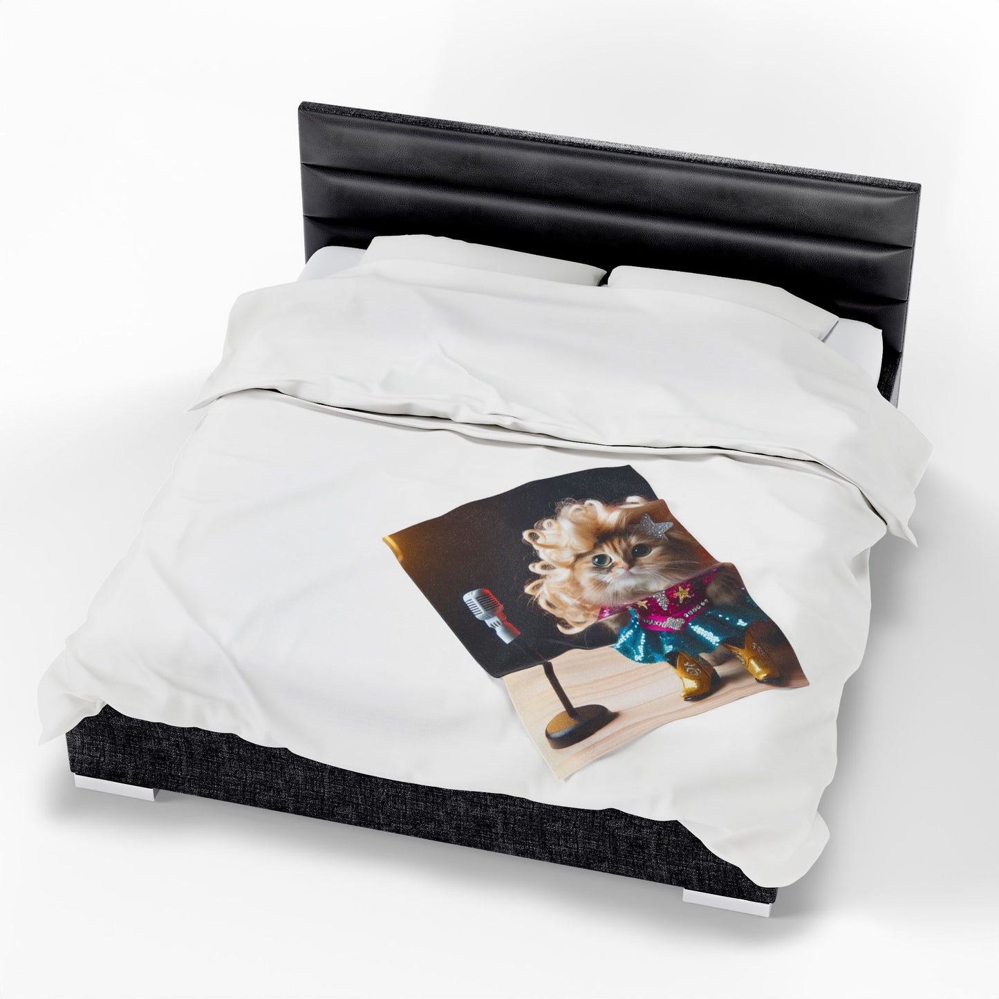 Funny Cat Diva Velveteen Plush Blanket, Cozy Cat Lover Gift, Fun Home Decor, Perfect for Pet Lovers, Unique Cat Themed Gift