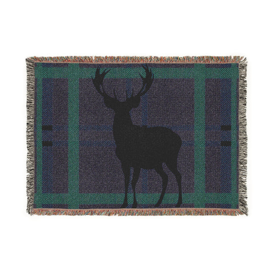 Cozy Deer Woven Blanket for Warmth and Style