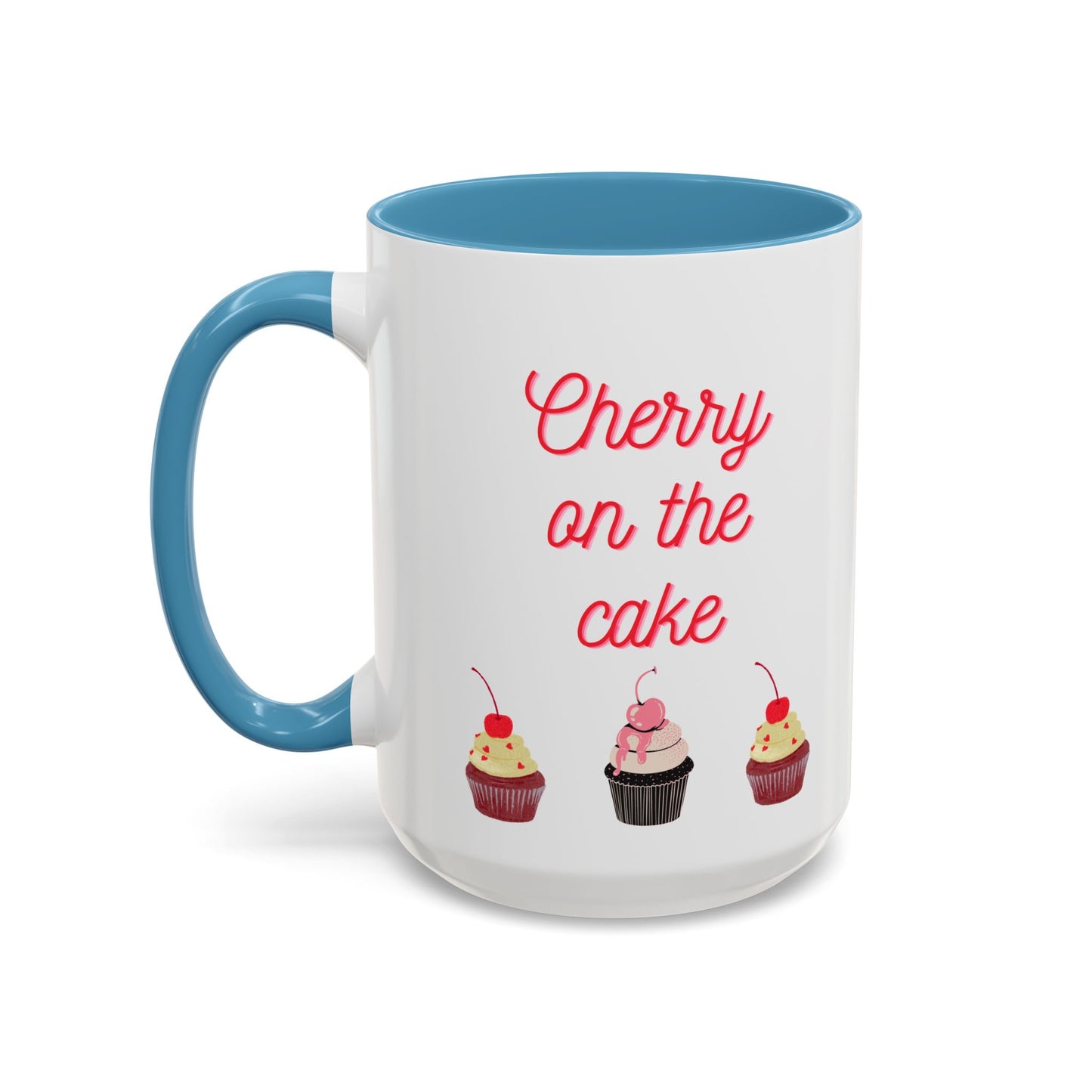 Cute Cupcake Themed Coffee Mug, Sweet Gift for Birthdays, Party Favor, Baking Lover, Kitchen Decor, Cherry on the Cake