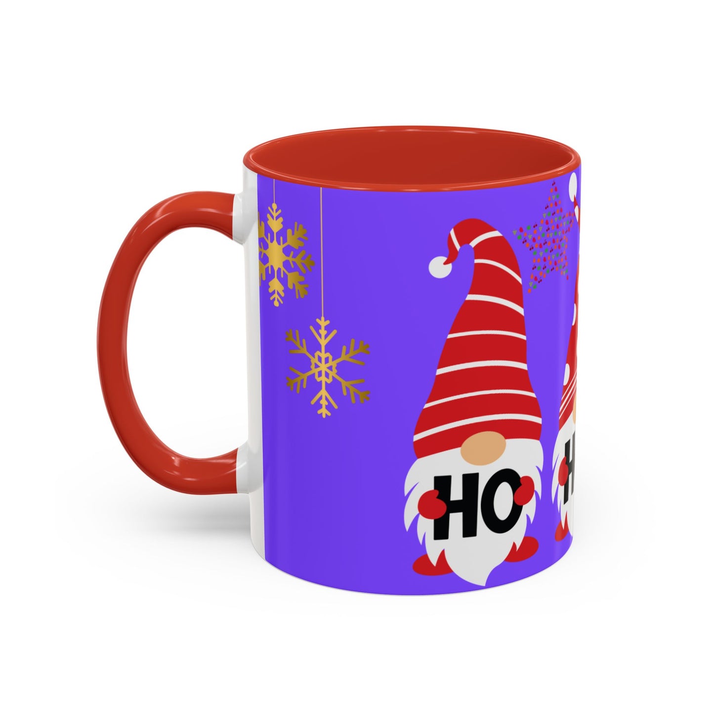 Gnome Holiday Coffee Mug, Festive Mug, Christmas Gift Mug, Cute Gnome Cup, Ho Ho Ho Coffee Mug