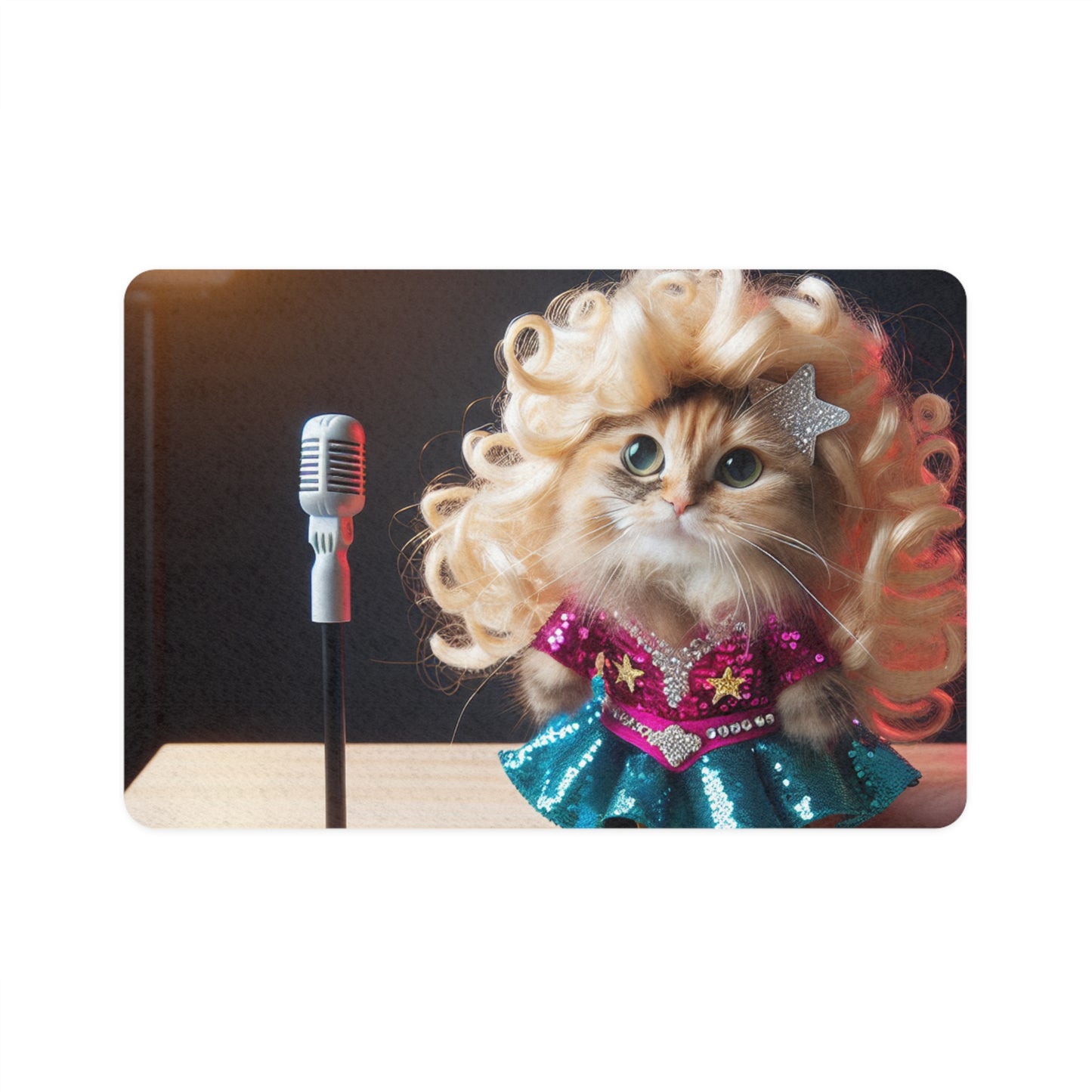 Funny Cat Pet Food Mat, Cat Lover Gift, Kitty Feeding Mat, Unique Cat Decor, Pet Supplies, 12x18 Cat Feeding Station