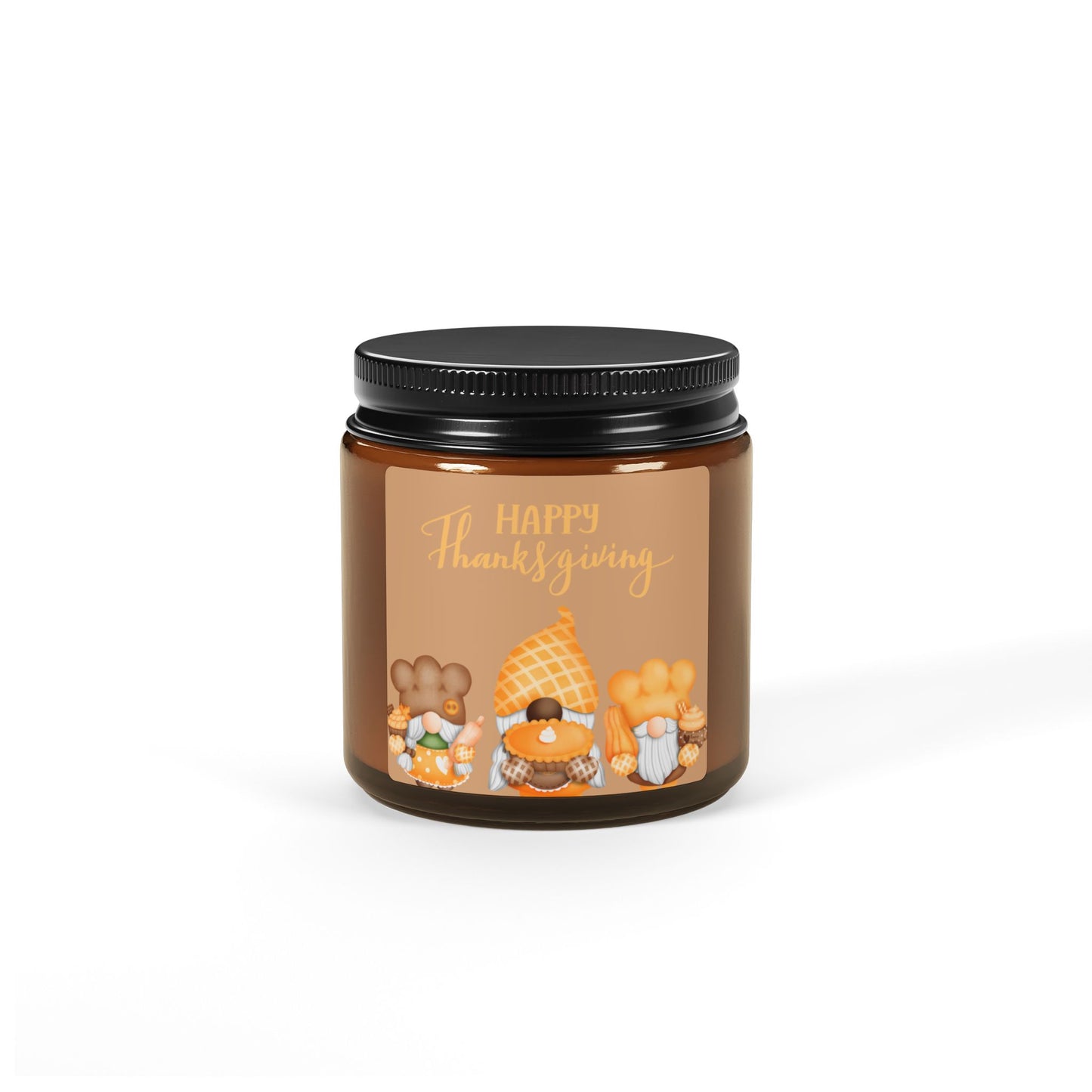 Thanksgiving Scented Soy Candle - Amber Jar
