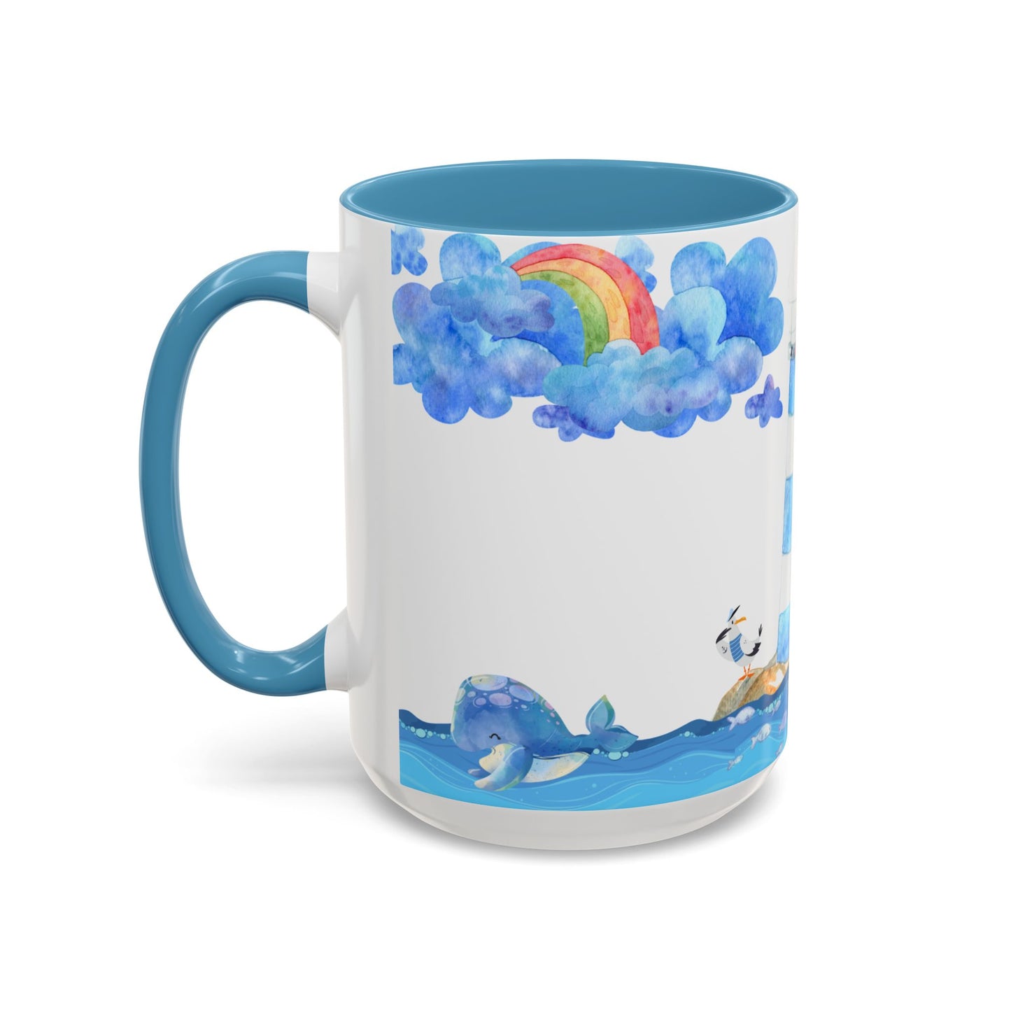 Coastal Lighthouse Coffee Mug, Nautical Drinkware, Beach Themed, Ocean Lover Gift, Relaxing Home Decor