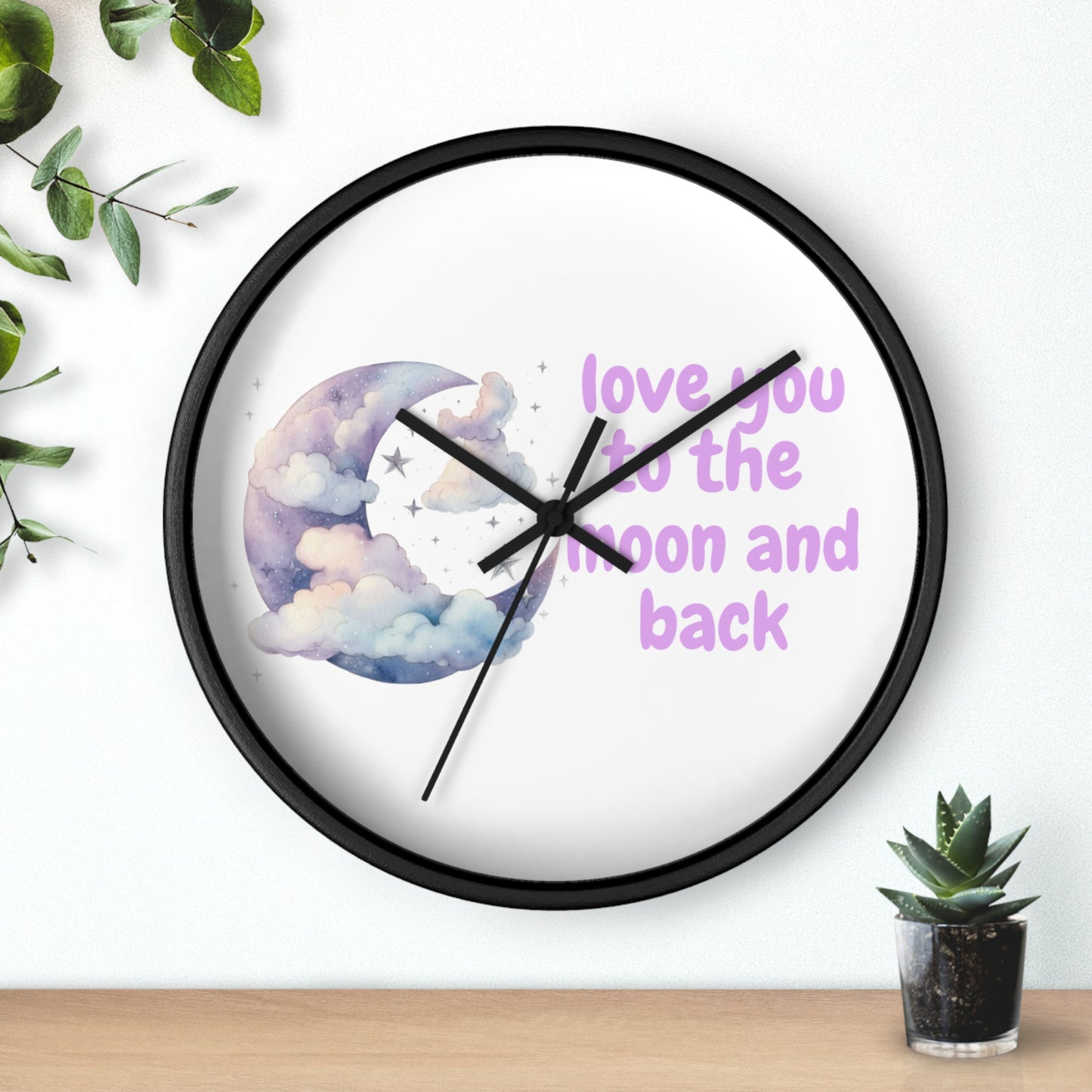 Whimsical Moon Wall Clock - Love You to the Moon and Back, Celestial Home Decor, Unique Gift, Baby Nursery, Romantic Decor, [...]