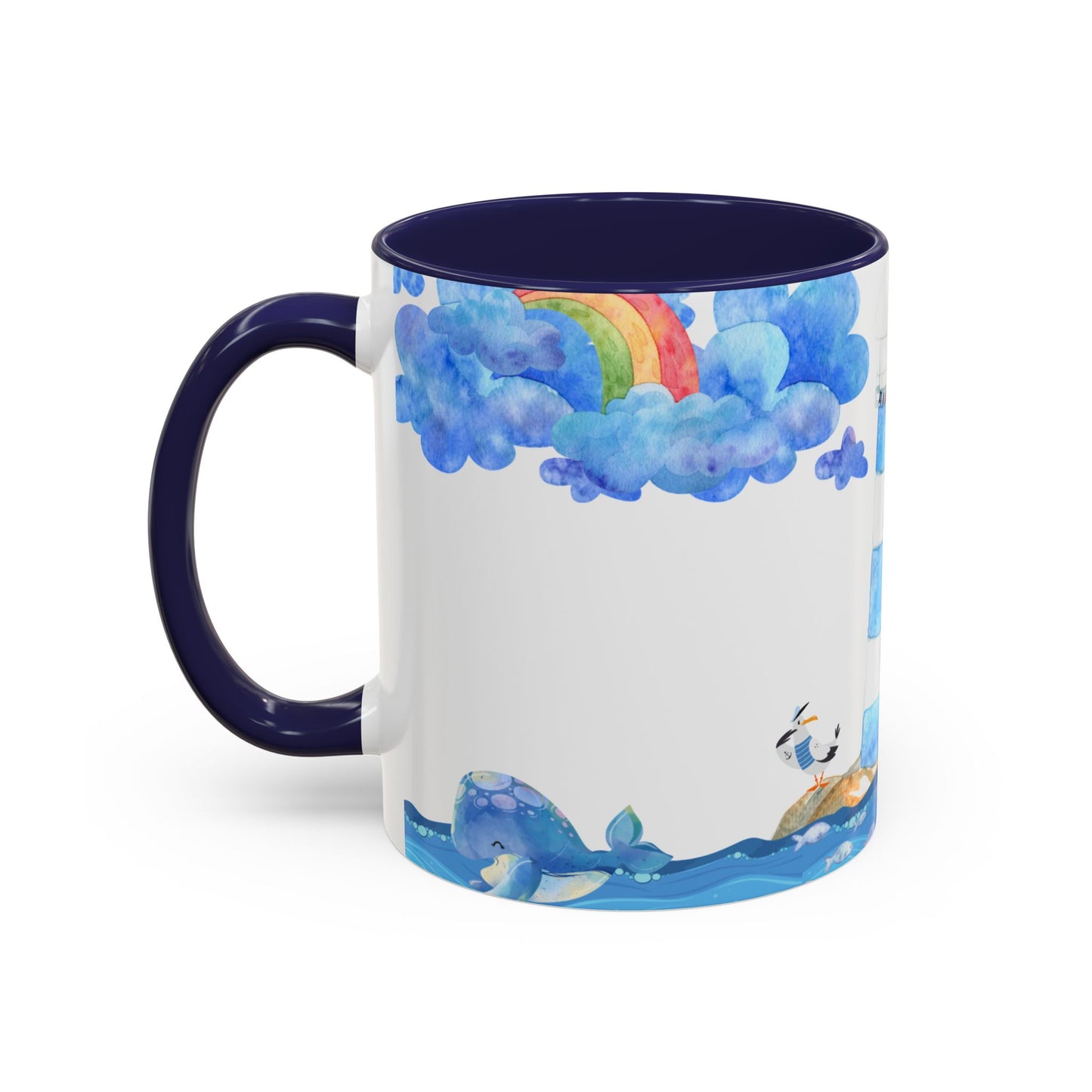 Coastal Lighthouse Coffee Mug, Nautical Drinkware, Beach Themed, Ocean Lover Gift, Relaxing Home Decor