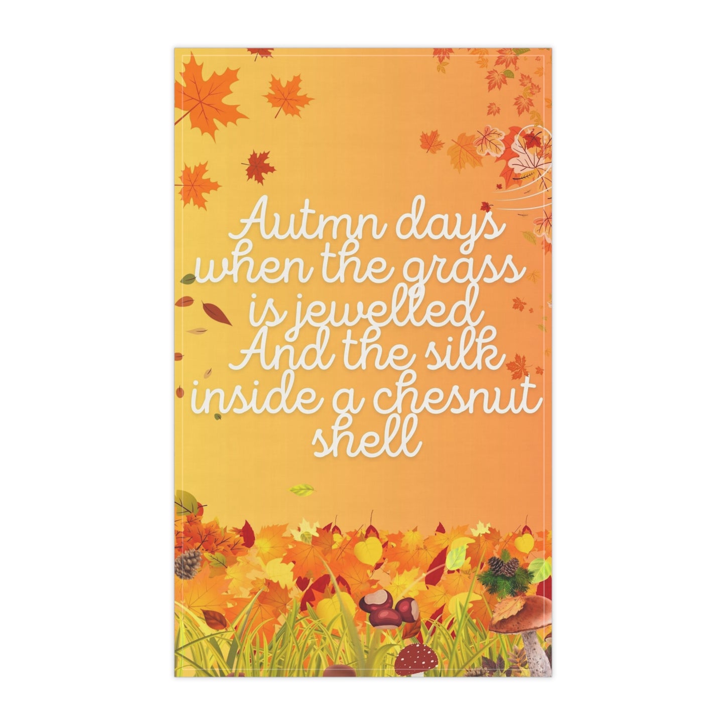 Autumn-Themed Cotton Tea Towels – Cozy Fall Home Decor