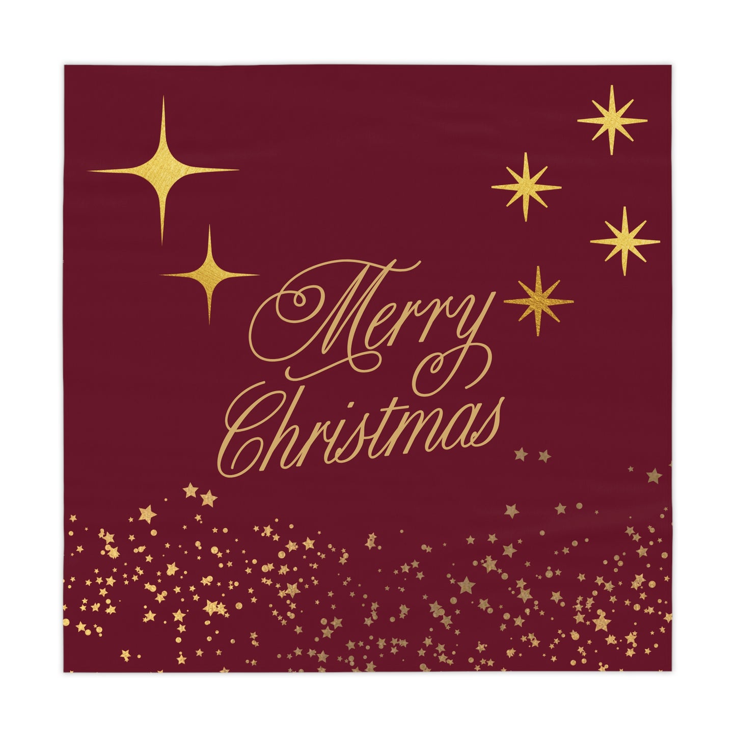 Christmas Tablecloth with Festive Star Design, Holiday Decor, Merry Christmas, Seasonal Table Setting, Family Gatherings