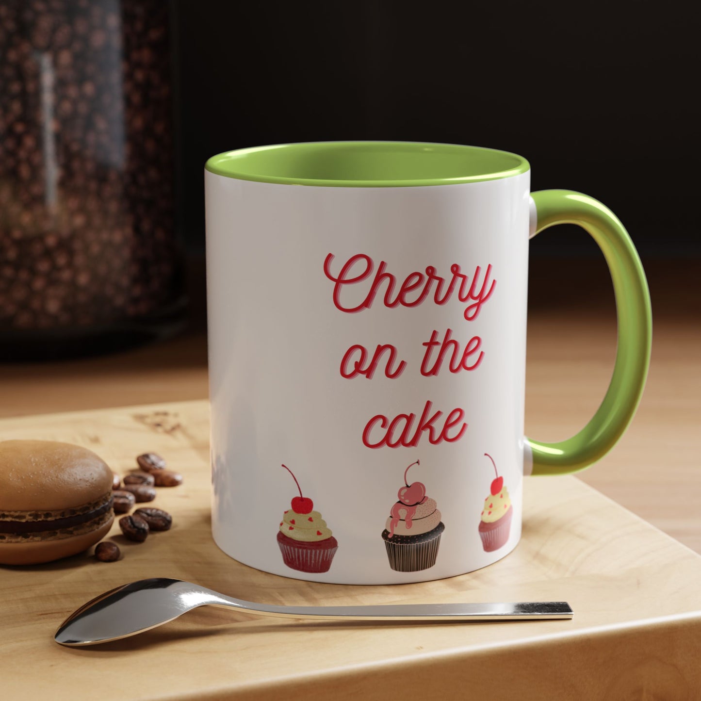 Cute Cupcake Themed Coffee Mug, Sweet Gift for Birthdays, Party Favor, Baking Lover, Kitchen Decor, Cherry on the Cake