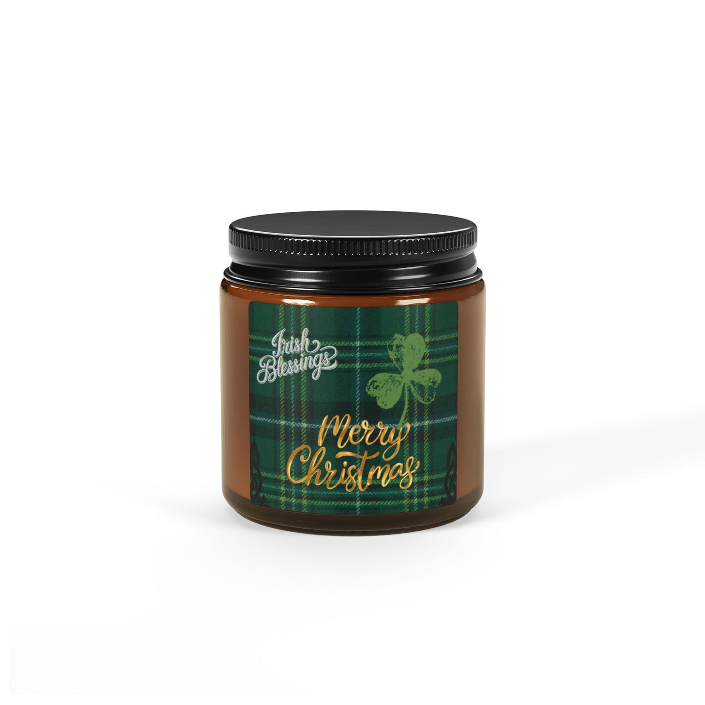 Festive Scented Soy Candle, Irish Blessings Candle, Merry Christmas Candle, Eco-Friendly Gift, Home Decor, Holiday Decor