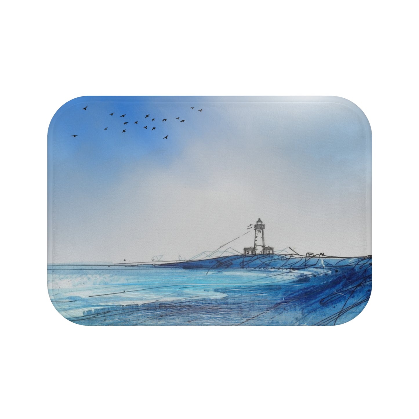 Ocean Breeze Bath Mat, Nautical Home Decor, Beach House Accessory, Coastal Vibes, Gift for Beach Lovers