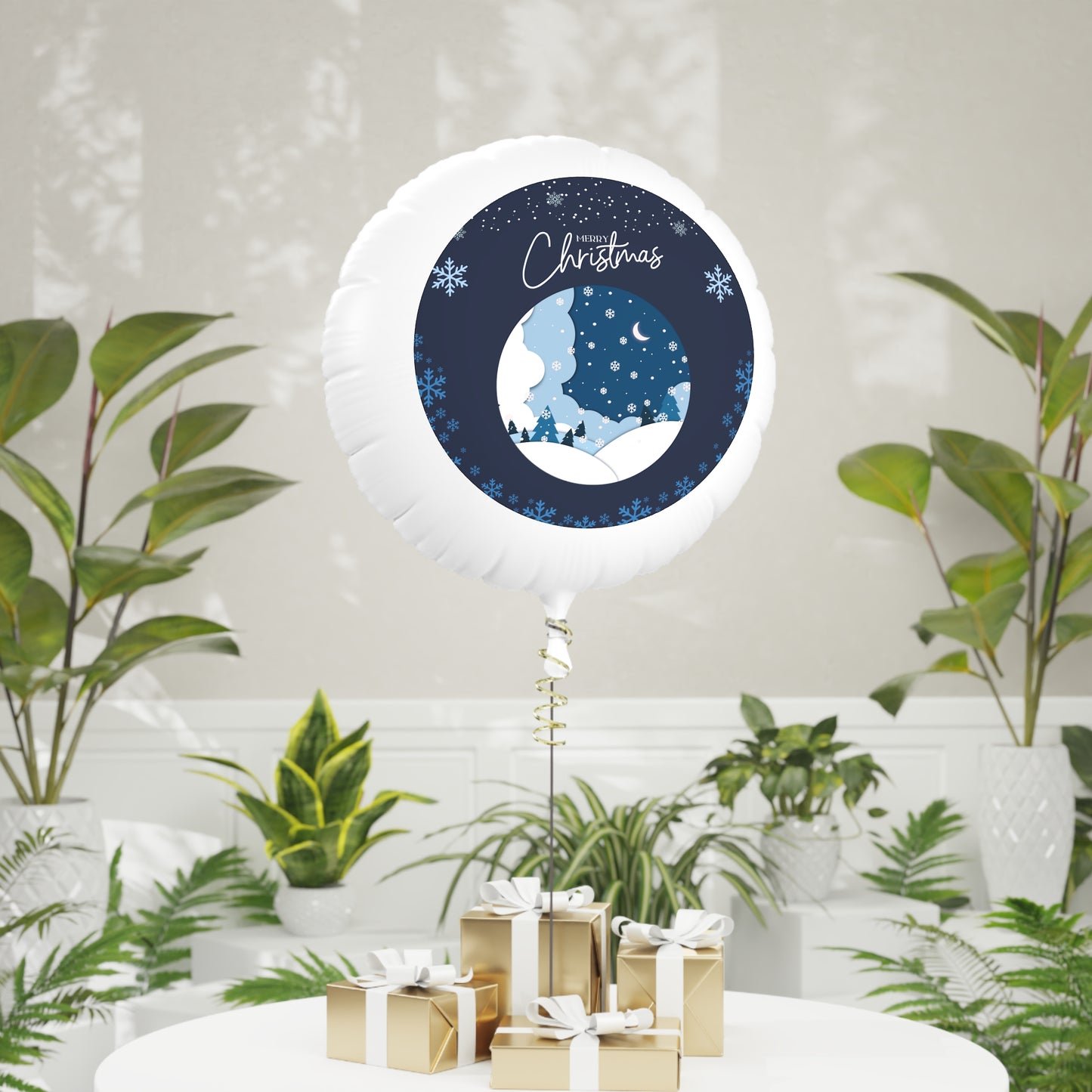 Christmas Mylar Helium Balloon, Holiday Party Decor, Winter Celebration, Festive Balloon for Birthdays, Christmas Gifts, Seasonal Decor