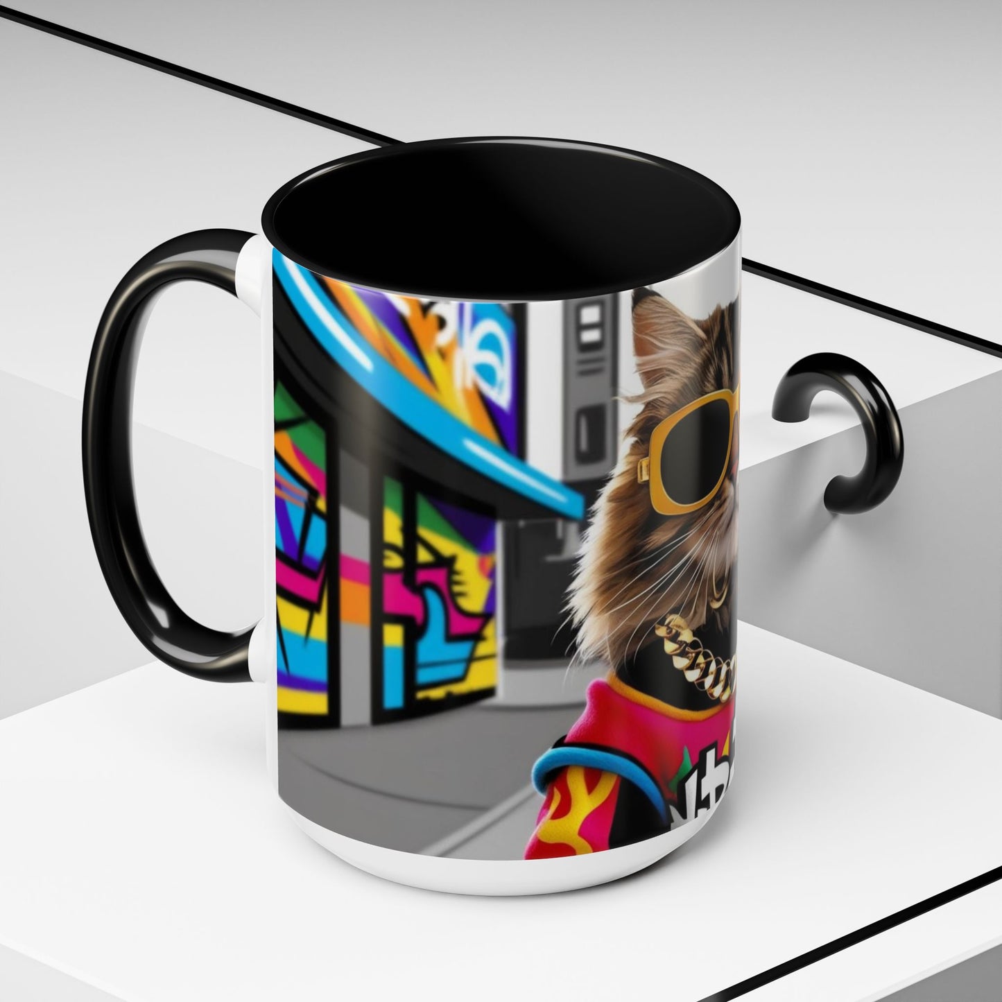 Trendy Cat-Inspired Coffee Mug, Cool Cat Mug for Animal Lovers, Gift for Cat Owners, Unique Pet Lover Coffee Cup, Office Mug