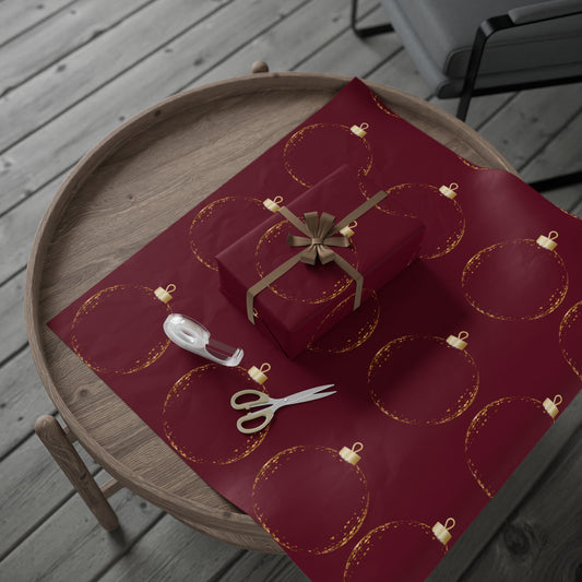 Elegant Holiday Wrapping Paper, Festive Gift Wrap, Christmas Paper, Ornament Design, Eco-Friendly Gift Wrap