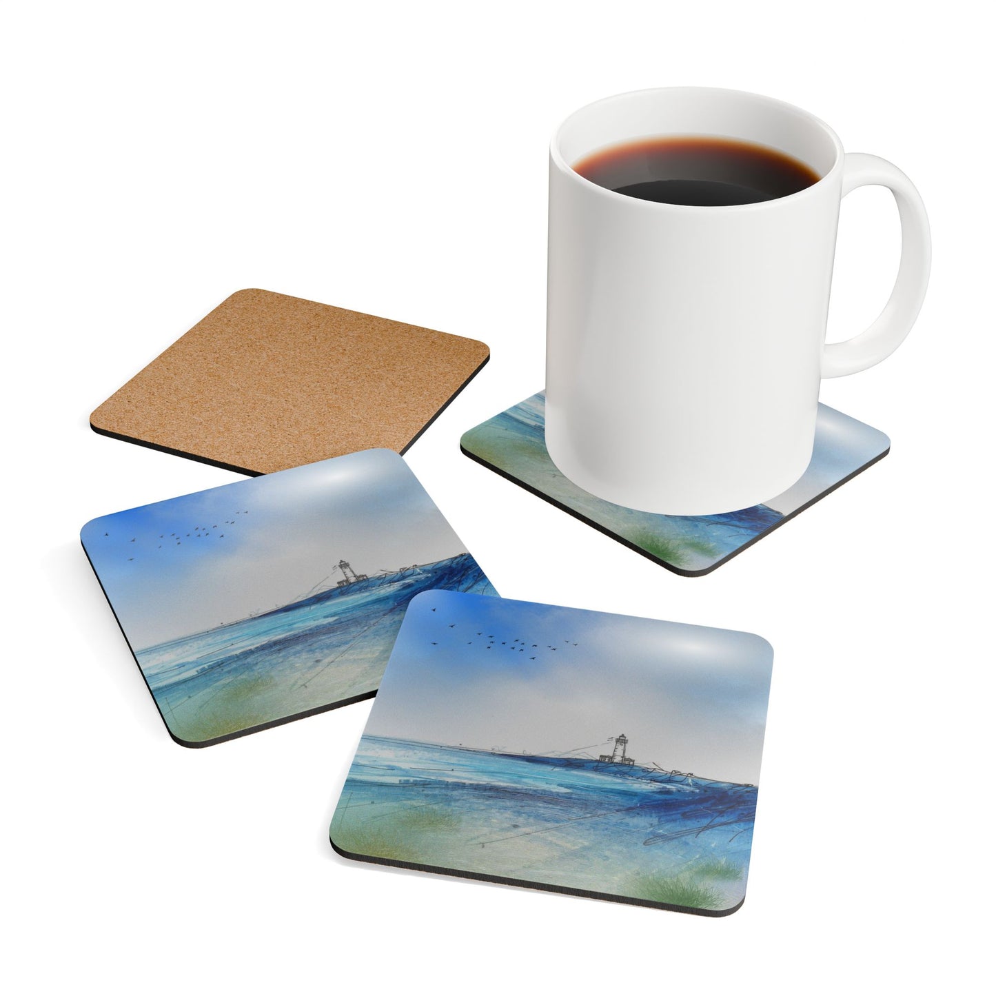 Corkwood Coaster Set