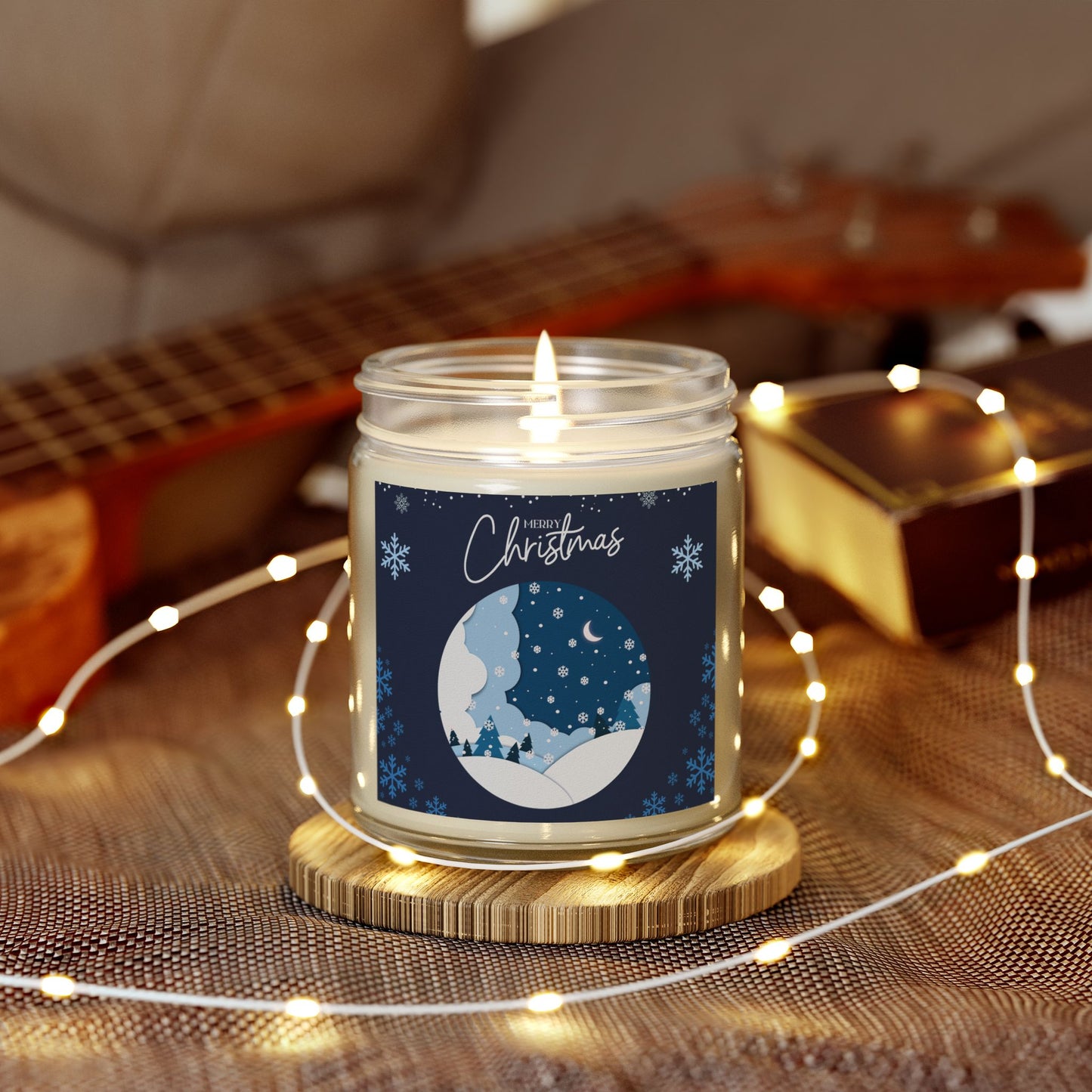 Christmas Scented Candle, Holiday Decor, Gift Idea, Winter Fragrance, Cozy Home Atmosphere