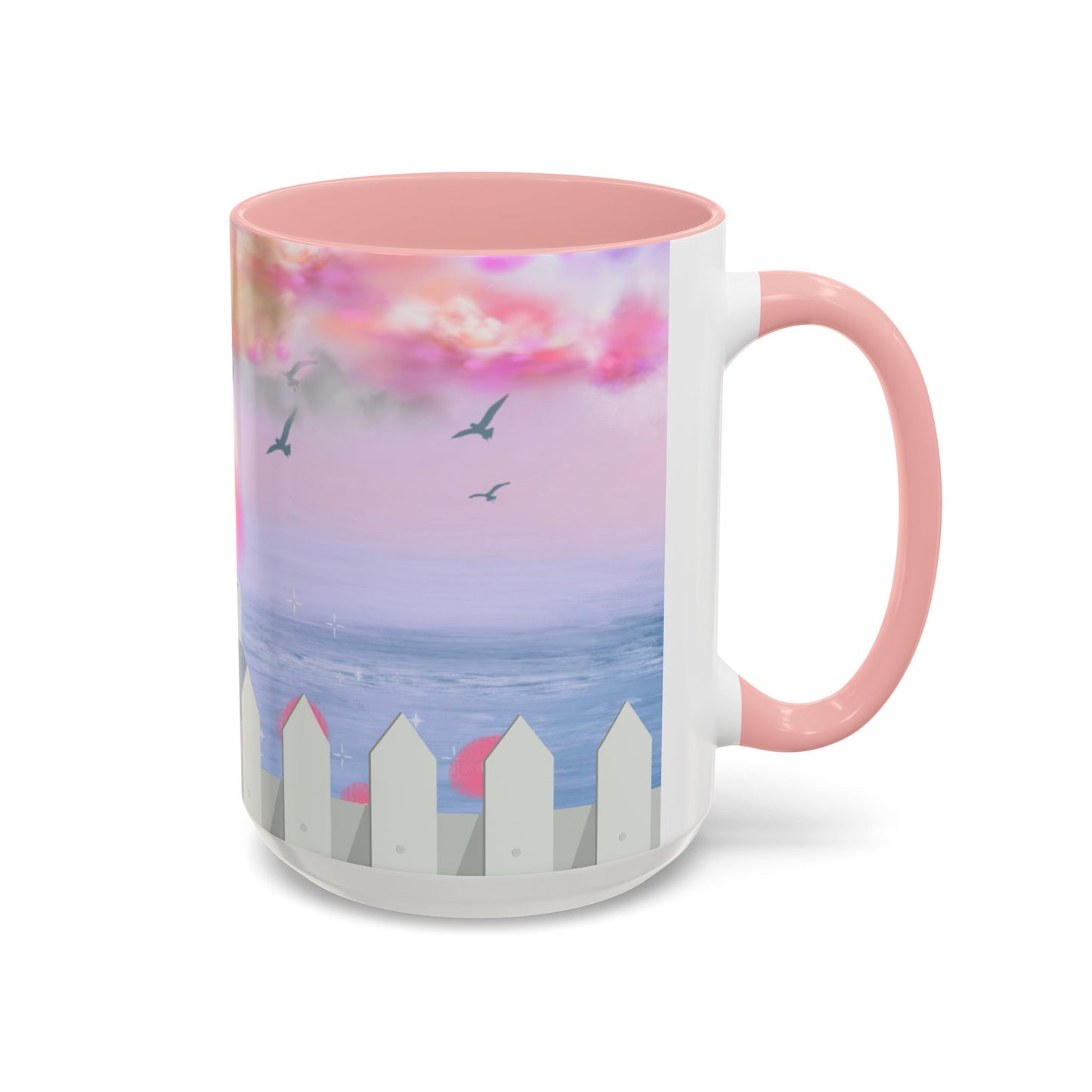 Coastal Accent Coffee Mug - Beach Vibes, Ocean Lovers, Nautical Gift, Seagull Design, Serene Decor