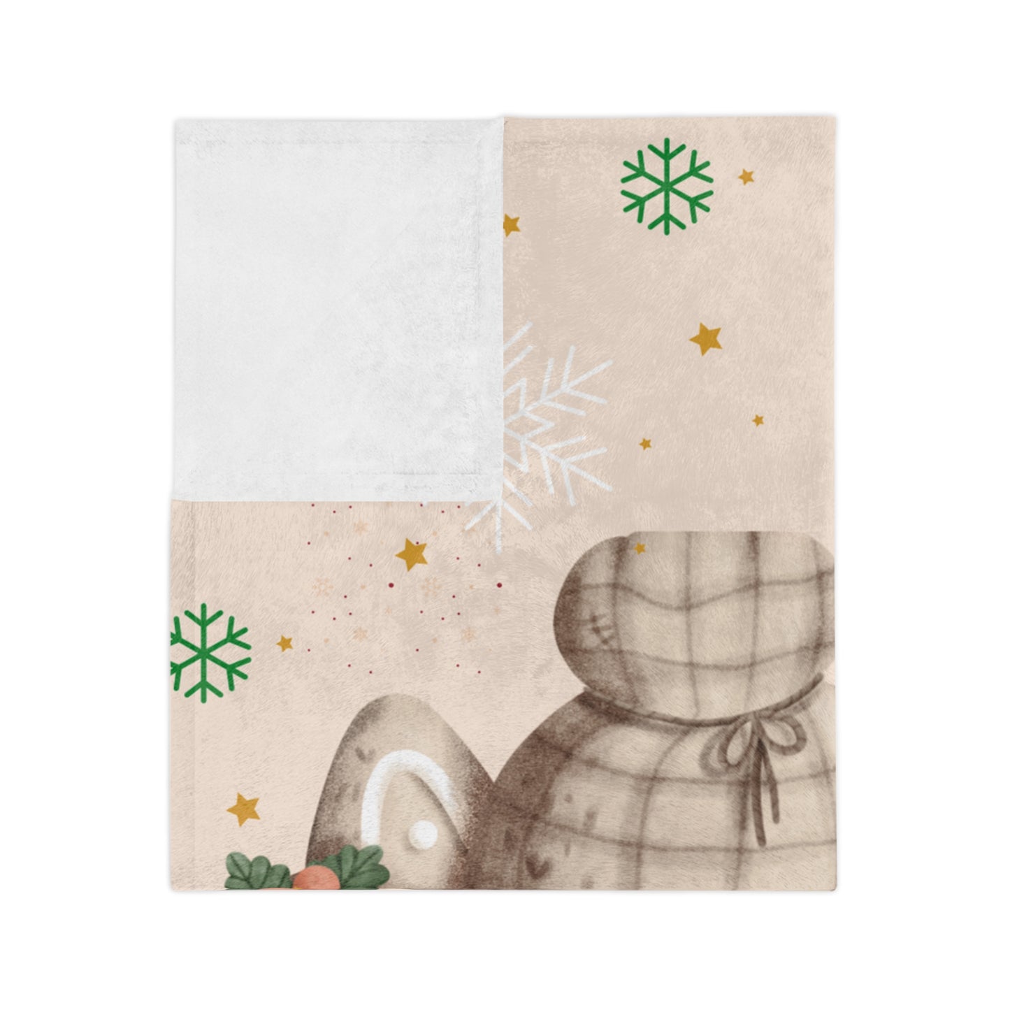 Cozy Hot Cocoa Velveteen Microfiber Blanket, Holiday Gift, Winter Decor, Snuggle Blanket, Home Comfort, Warmth and Joy