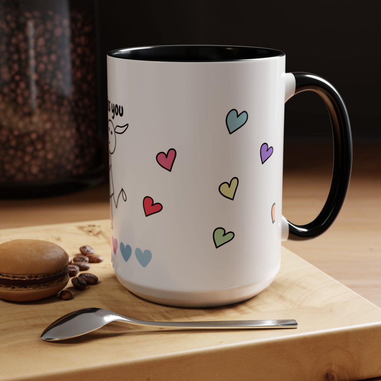 Miss You Accent Coffee Mug - Heartwarming Gift for Friends, Loved Ones, Birthdays, Valentine's Day, Coffee Lovers