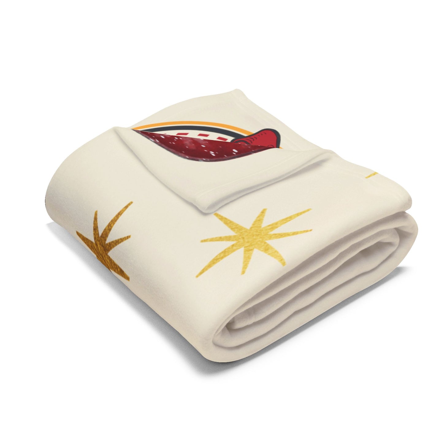 Cozy Holiday Fleece Blanket with Gnome Design | Winter Home Decor, Gift for Christmas, Snuggle Throw, Festive Soft Cover