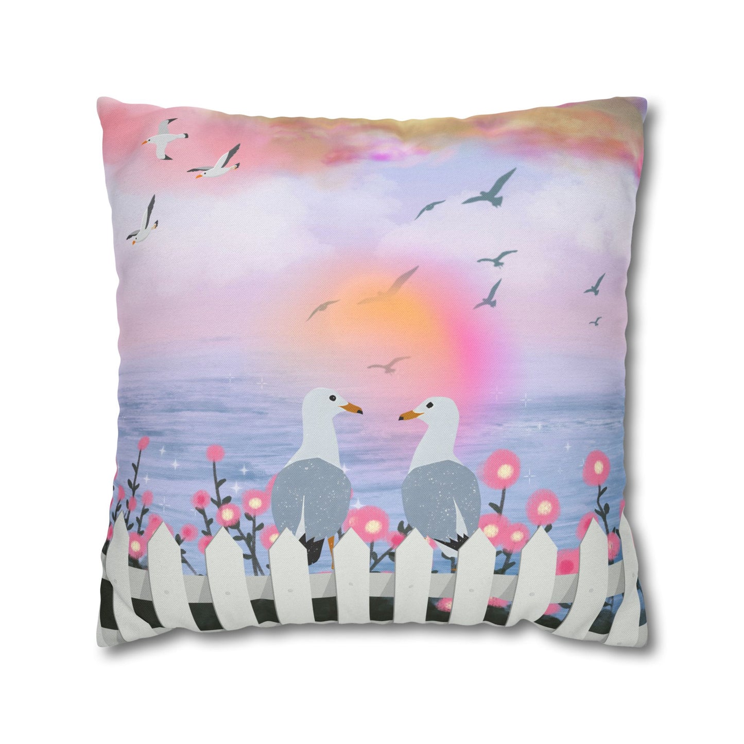 Coastal Seagull Pillowcase - Sea Inspired Cushion Cover for Home Decor, Beach House Gift, Nautical Accent, Summer Vibes, Decorative [...]