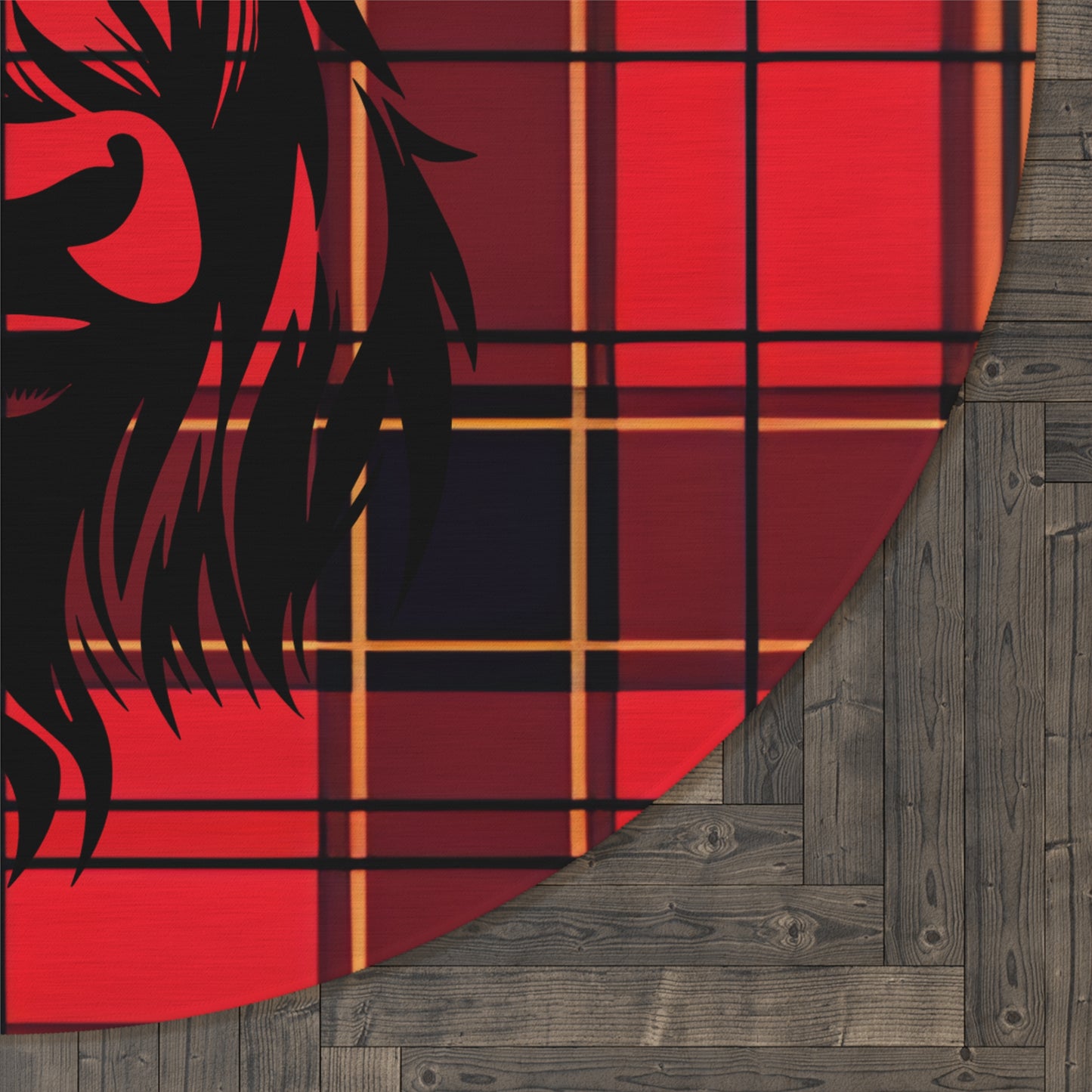 Cozy Highland Cow Round Rug, Farmhouse Decor, Living Room Accent, Christmas Gifts, Home Office Flooring, Rustic Touch