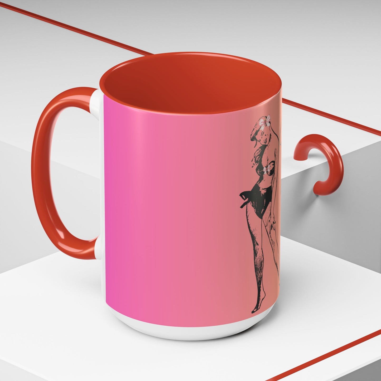 Island Girl Accent Coffee Mug | Retro Drinkware, Beach Gift, Summer Vibes, Unique Morning Brew, Gift for Her