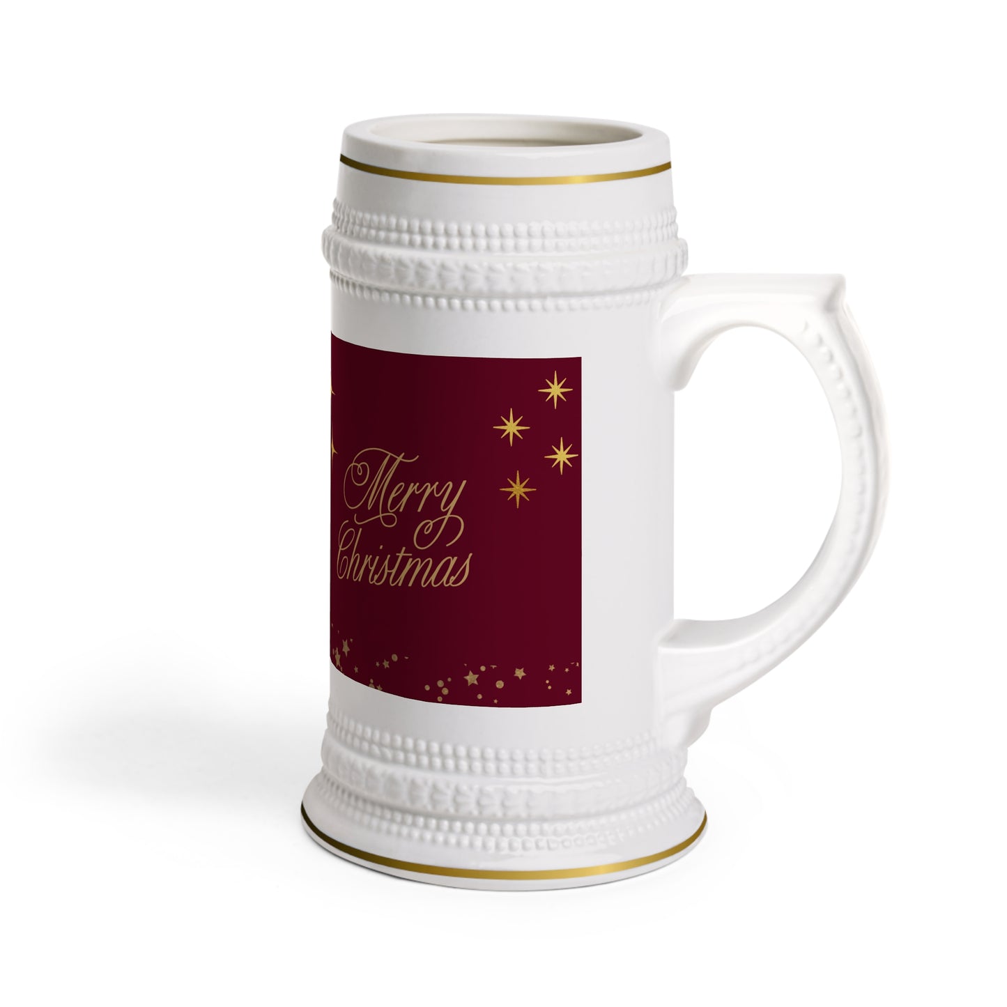 Festive Beer Stein Mug - Merry Christmas Gift, Holiday Decor, Unique Party Cup, Custom Celebration Drinkware, Home Bar Accessory