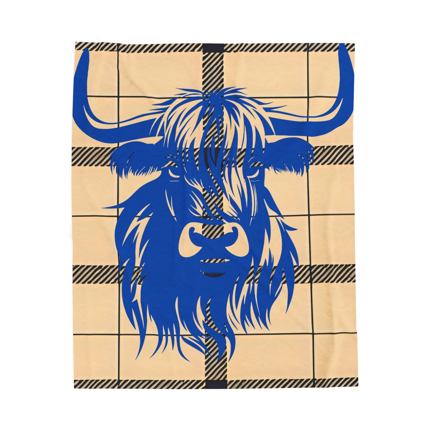 Highland Cow Plush Blanket - Cozy Soft Throw for Home Decor, Gift for Animal Lovers, Farmhouse Style, Holiday, Living Room