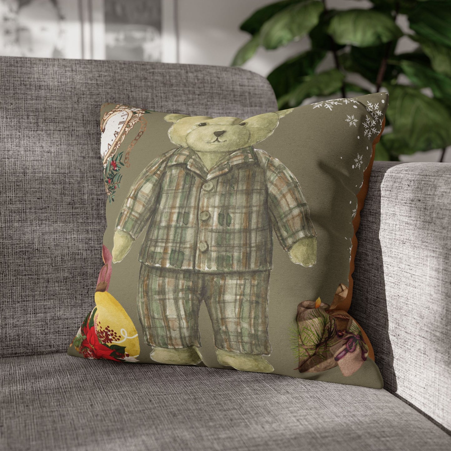 Cozy Holiday Bear Pillowcase