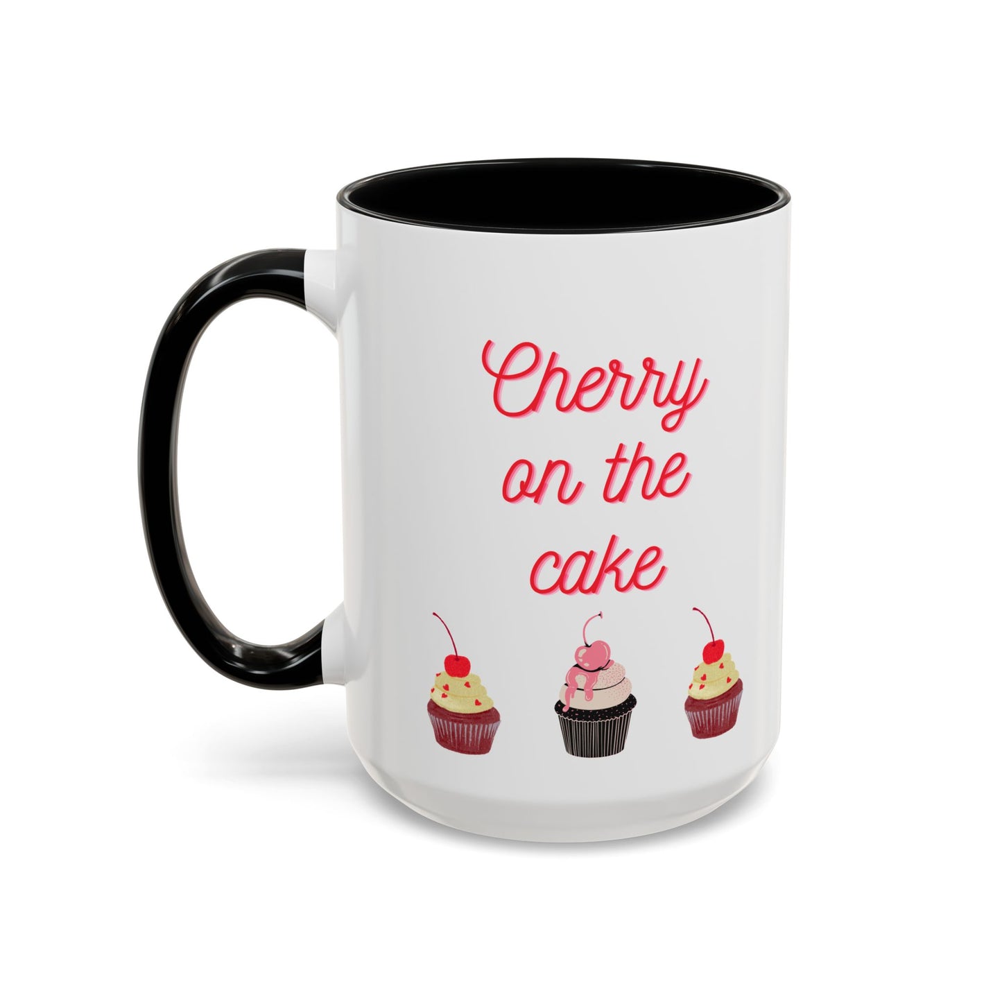 Cute Cupcake Themed Coffee Mug, Sweet Gift for Birthdays, Party Favor, Baking Lover, Kitchen Decor, Cherry on the Cake