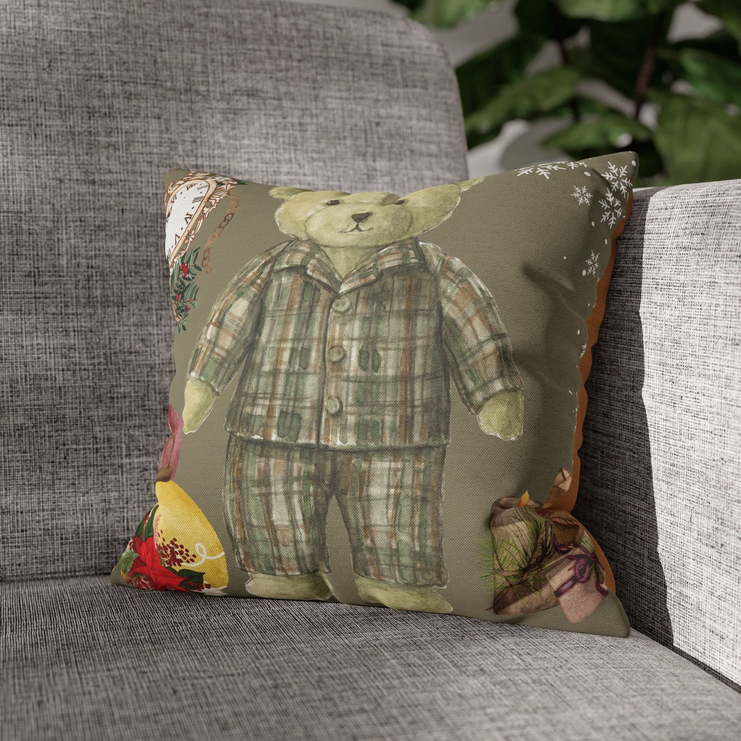 Cozy Holiday Bear Pillowcase