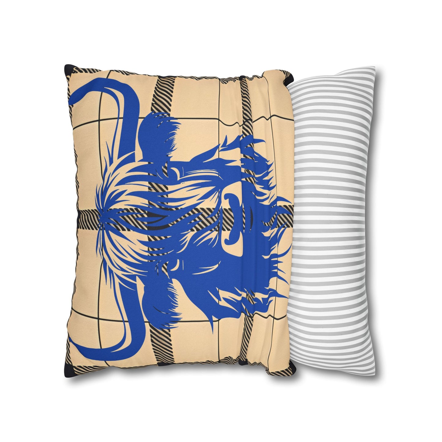 Blue Highland Cow Pillowcase, Rustic Home Decor, Farmhouse Style, Cozy Living Room, Gift for Cow Lovers, Unique Cushion Cover